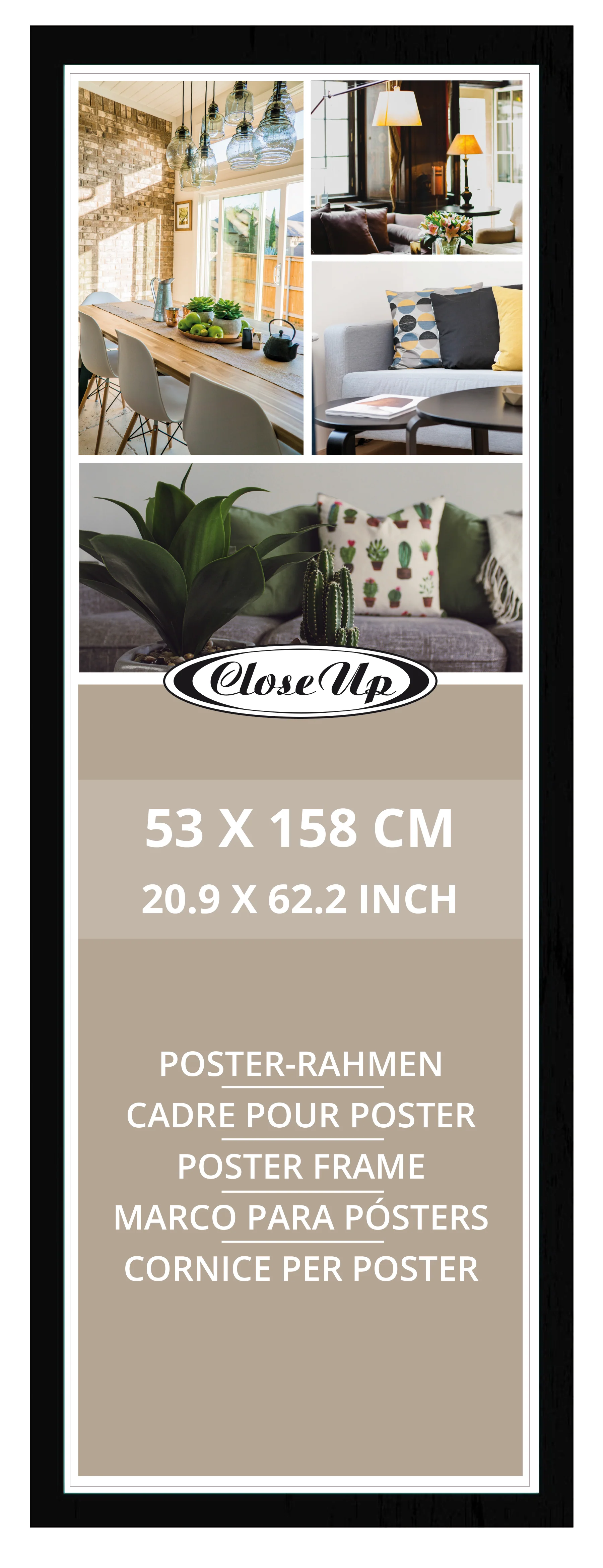 Posterrahmen 53 x 158 cm Holzdekor (MDF) schwarz - Image 7