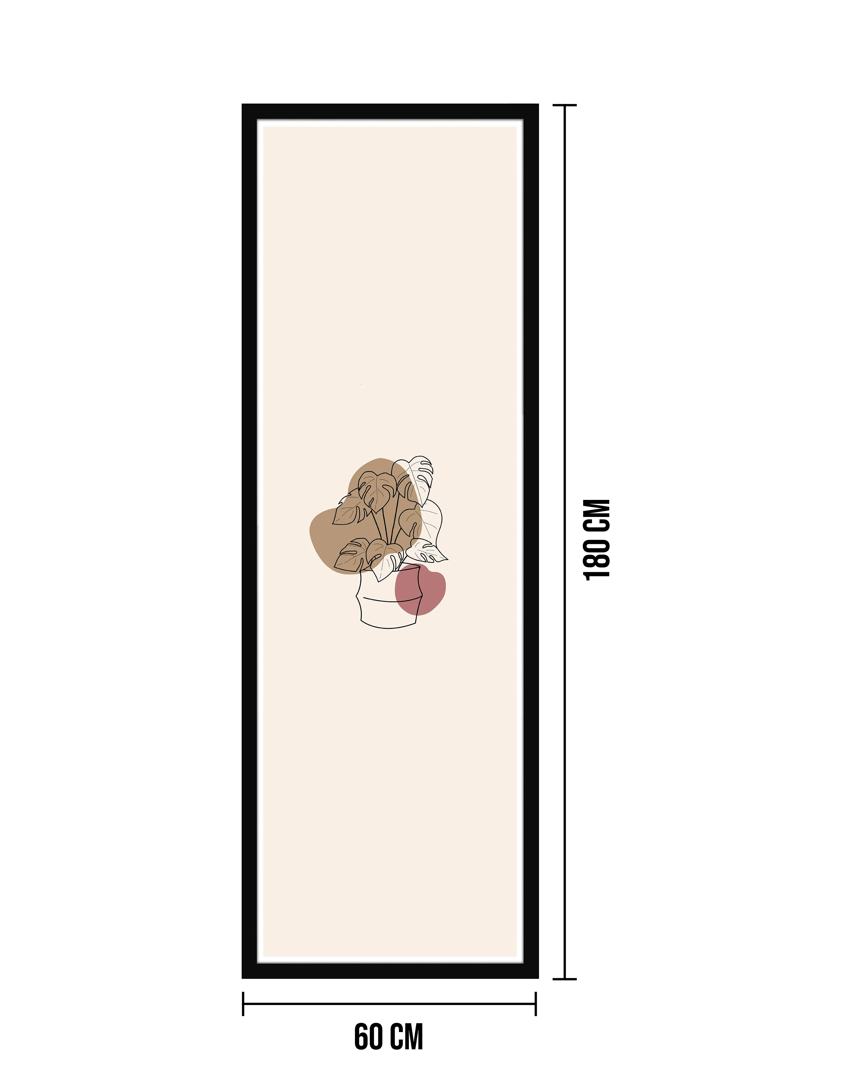 Posterrahmen 60 x 180cm Holzdekor schwarz, aus MDF - Image 2