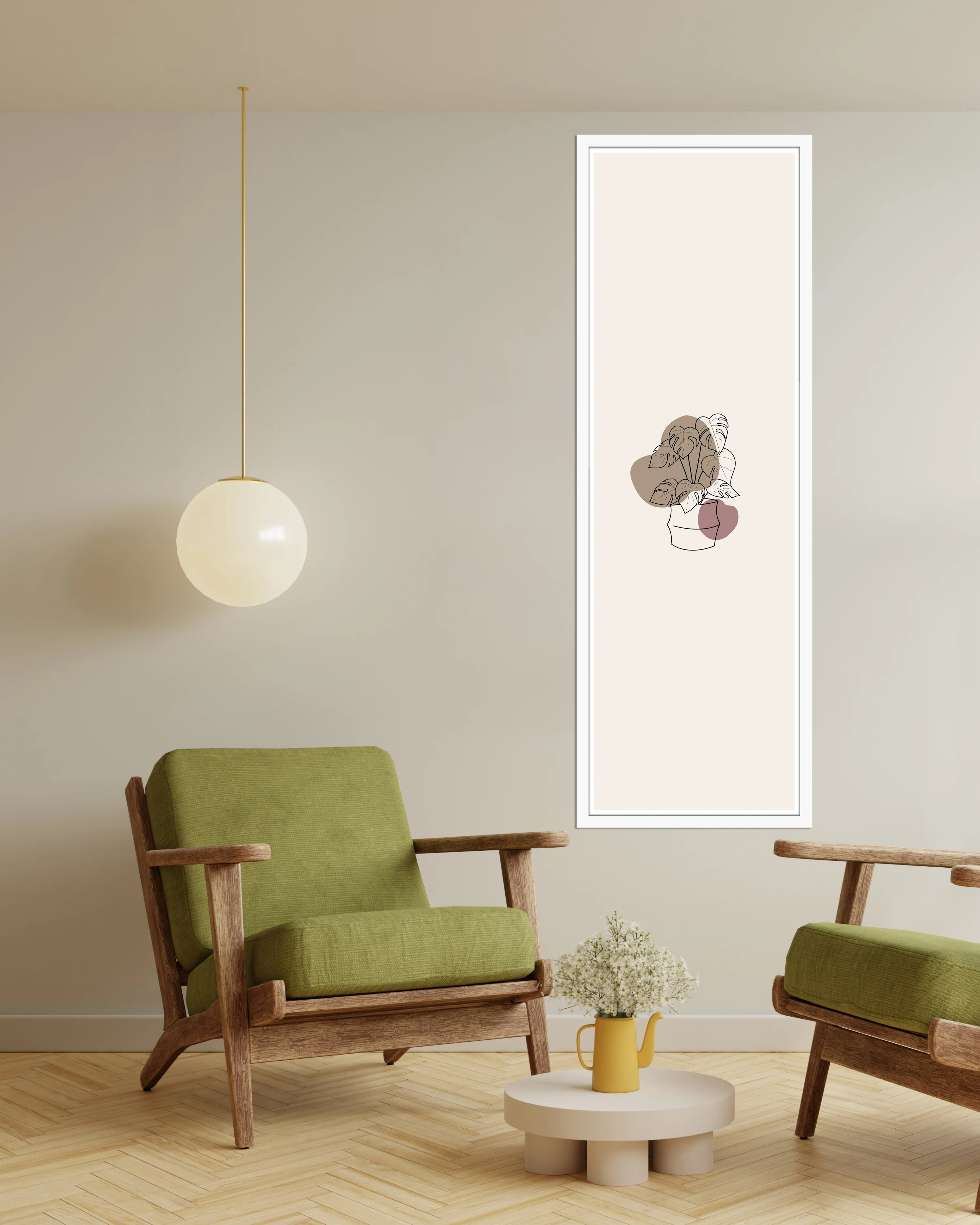 Posterrahmen 60 x 180cm Holzdekor weiß, aus MDF - Image 7