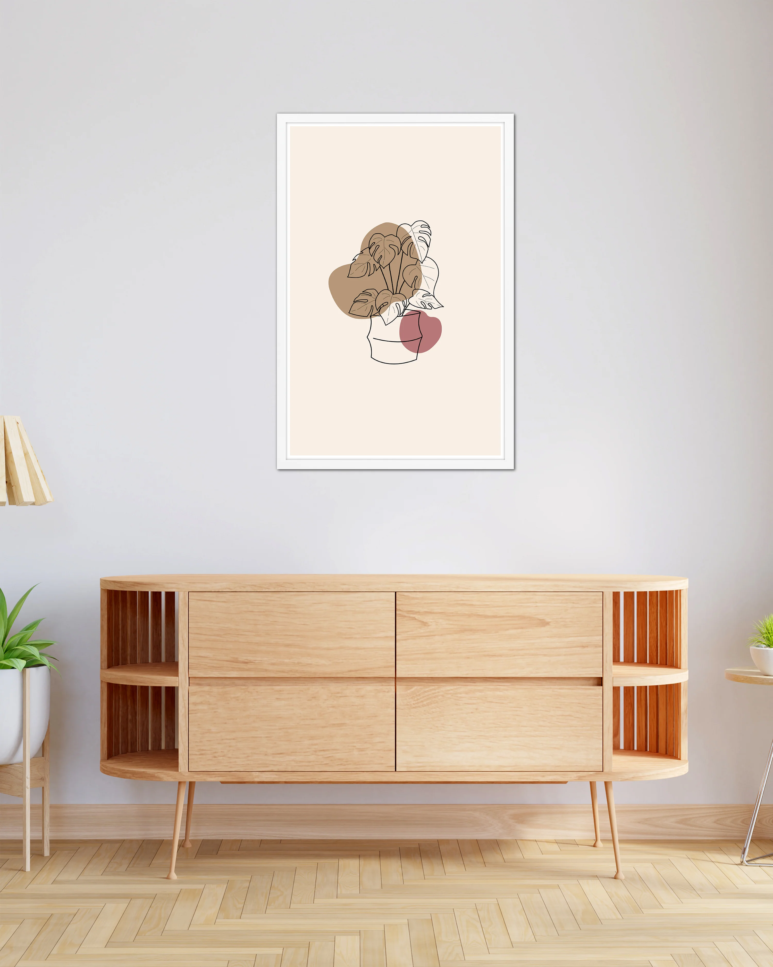 Posterrahmen 60 x 90 cm Holzdekor Weiß - Image 3