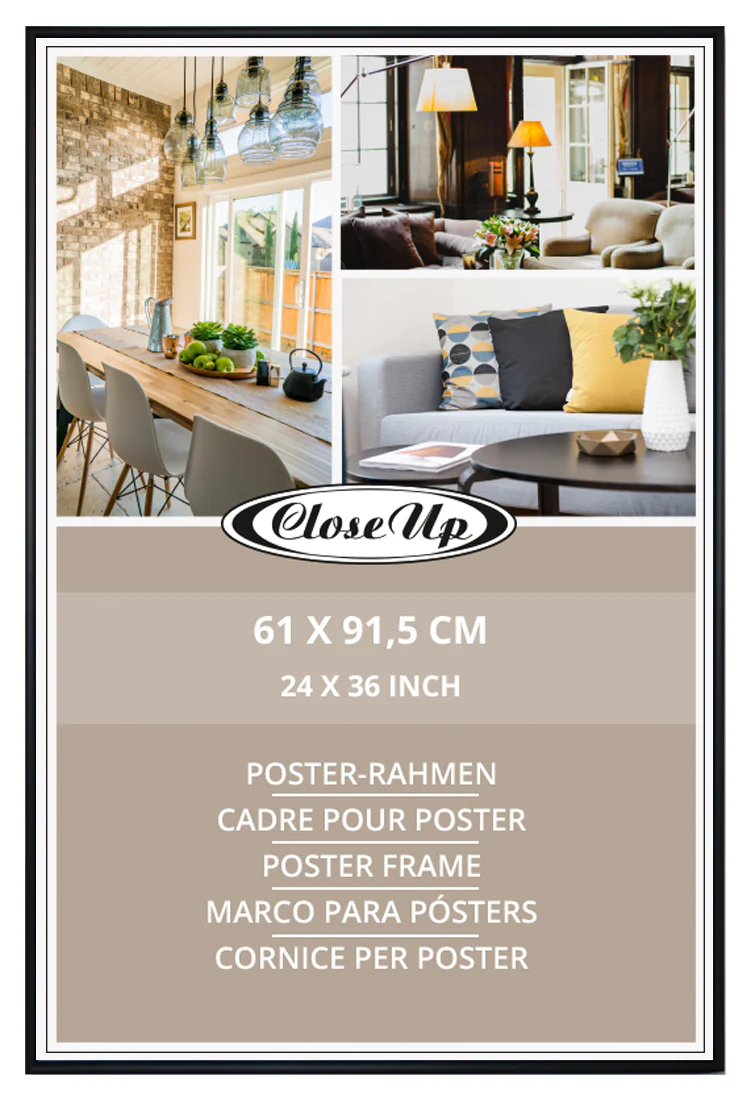 Posterrahmen 61 x 91,5 cm schwarz, 5er Set - Image 2