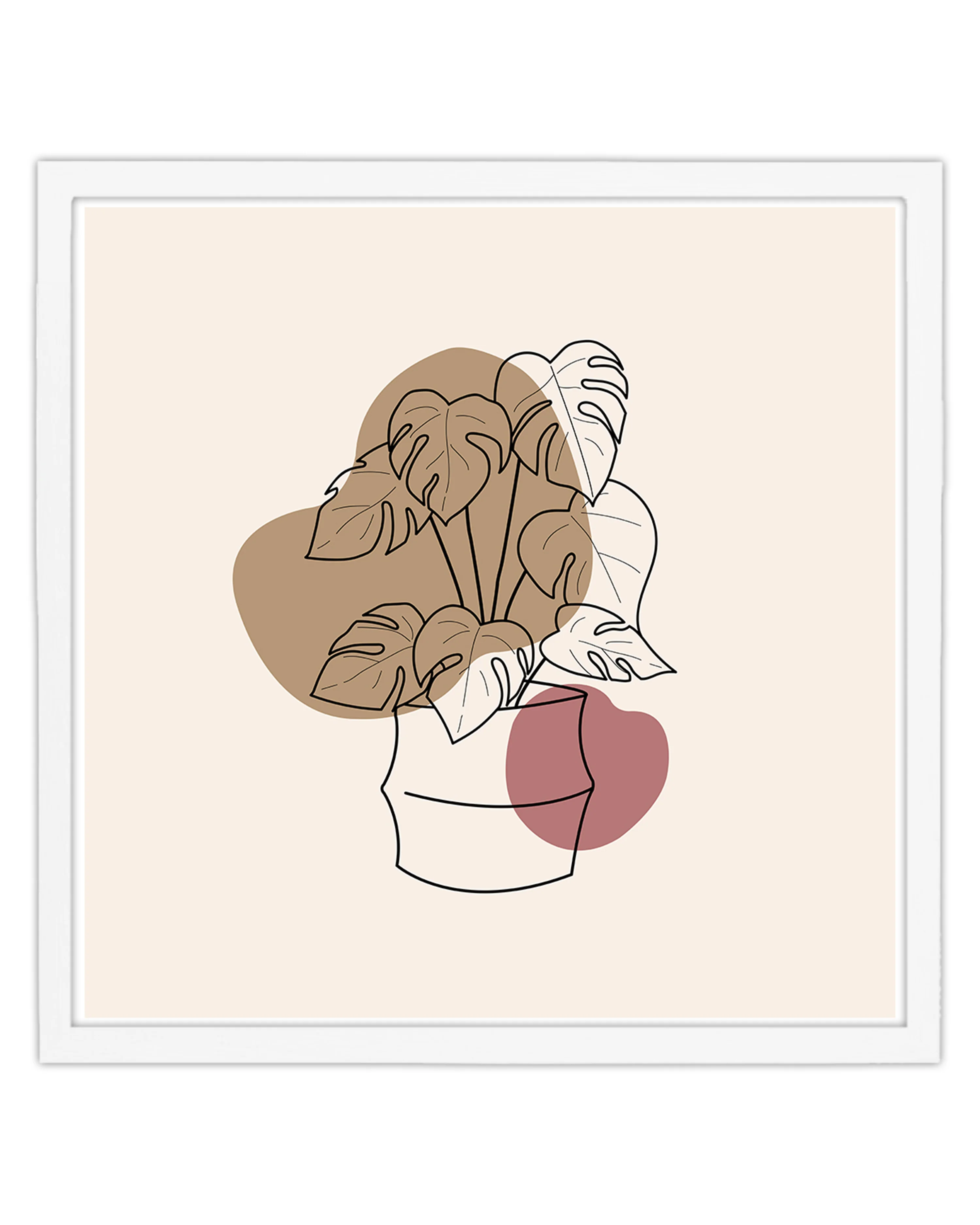Posterrahmen 70 x 70cm Holzdekor weiß