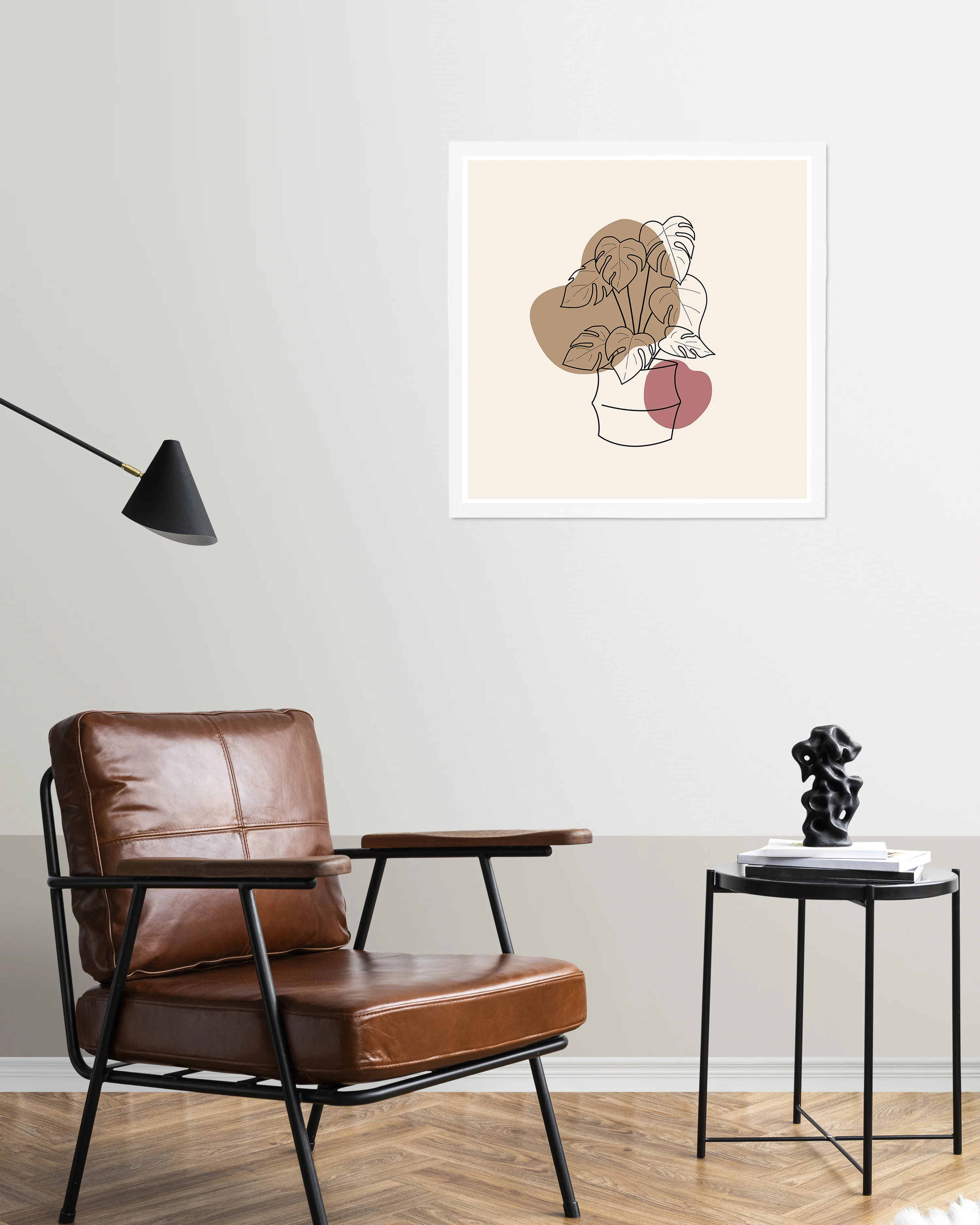 Posterrahmen 70 x 70cm Holzdekor weiß - Image 3