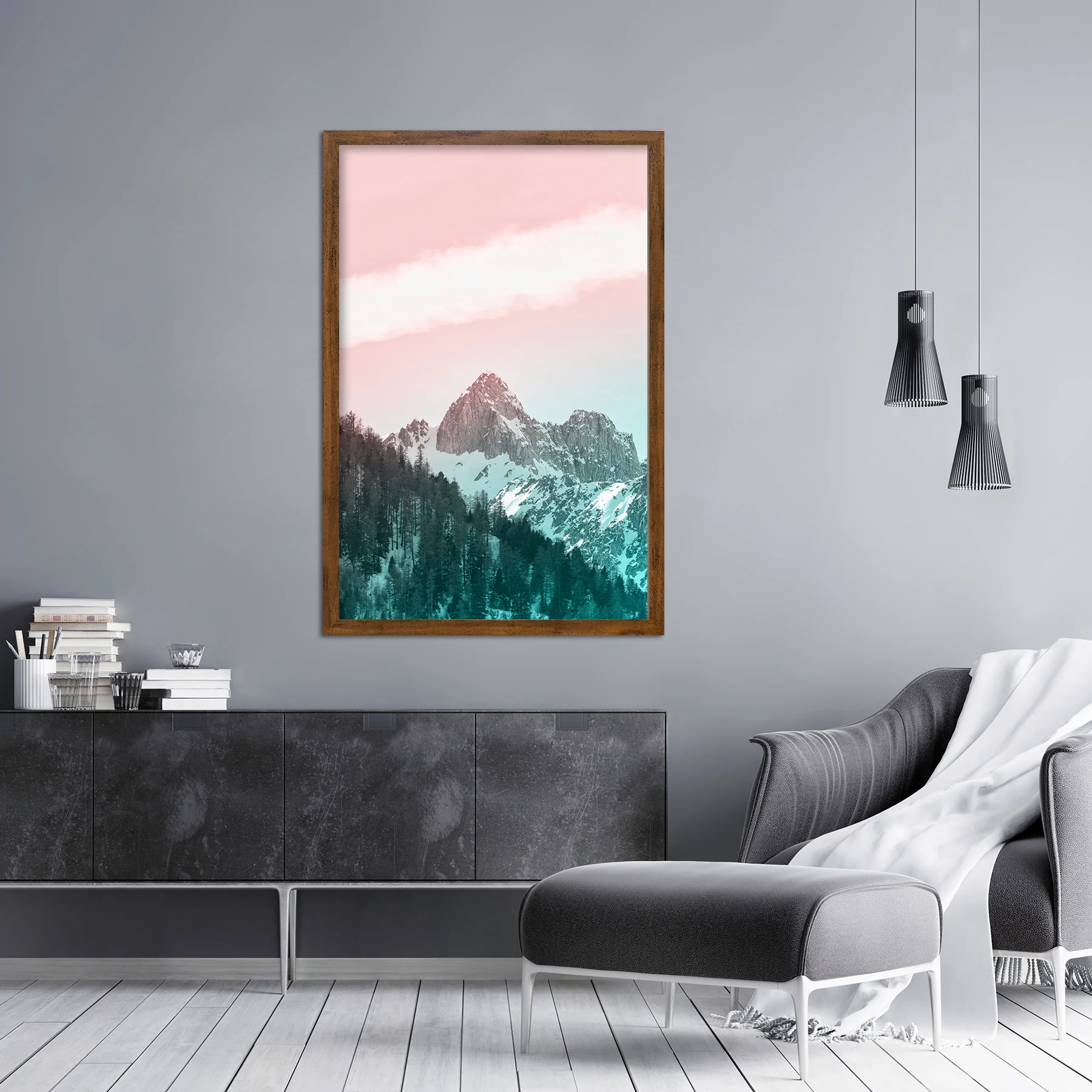 Posterrahmen 80 x 120 cm Eiche dunkel - Image 5