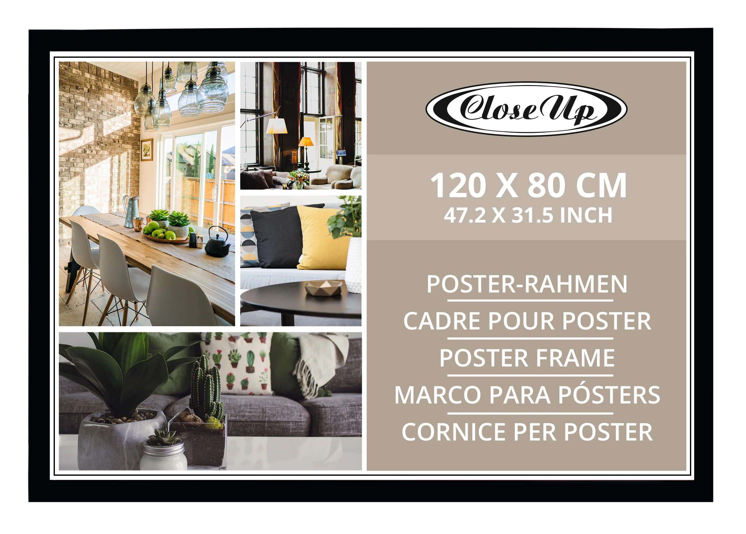 Posterrahmen 80 x 120 cm schwarz - Image 2