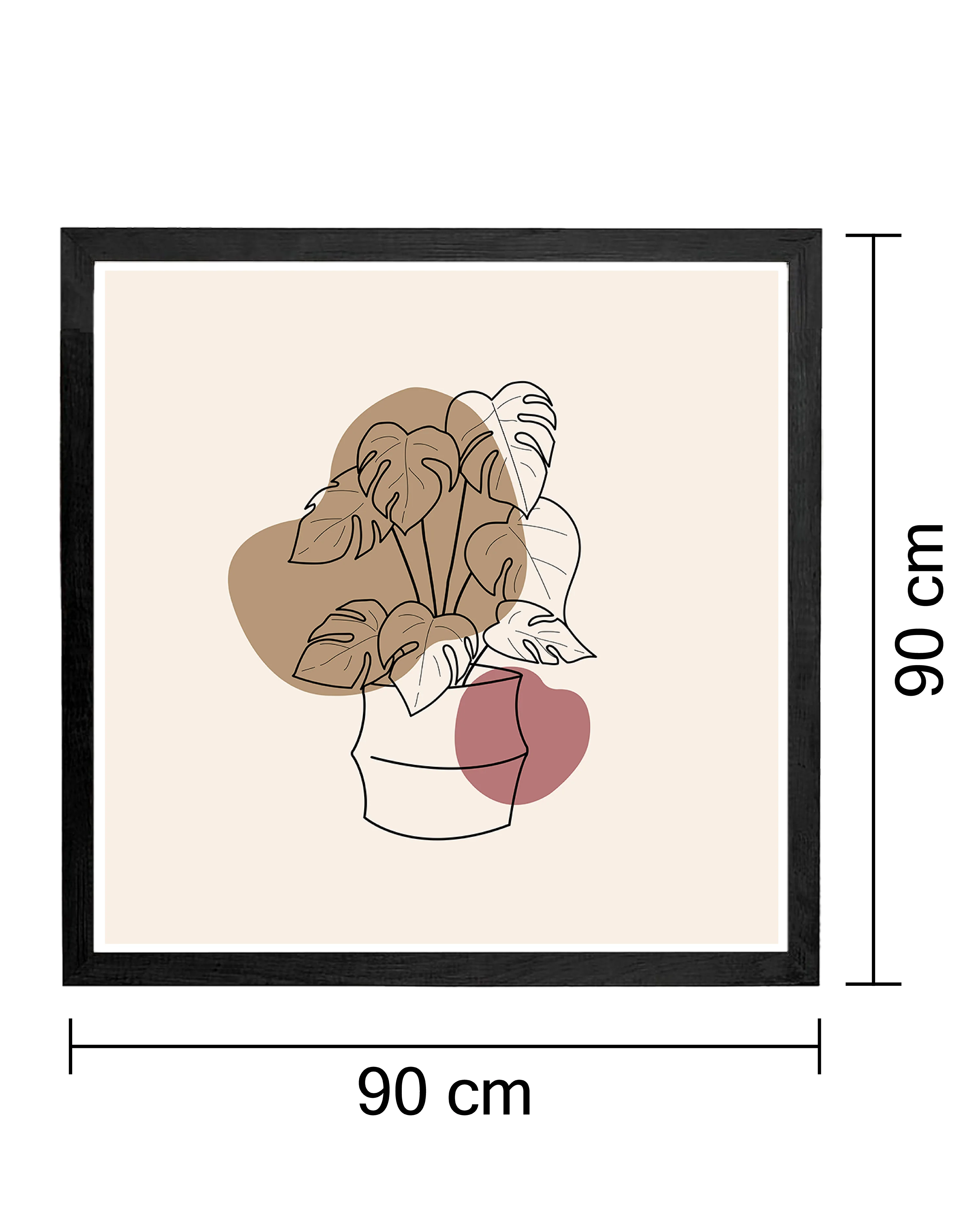 Posterrahmen 90 x 90cm Holzdekor schwarz - Image 4