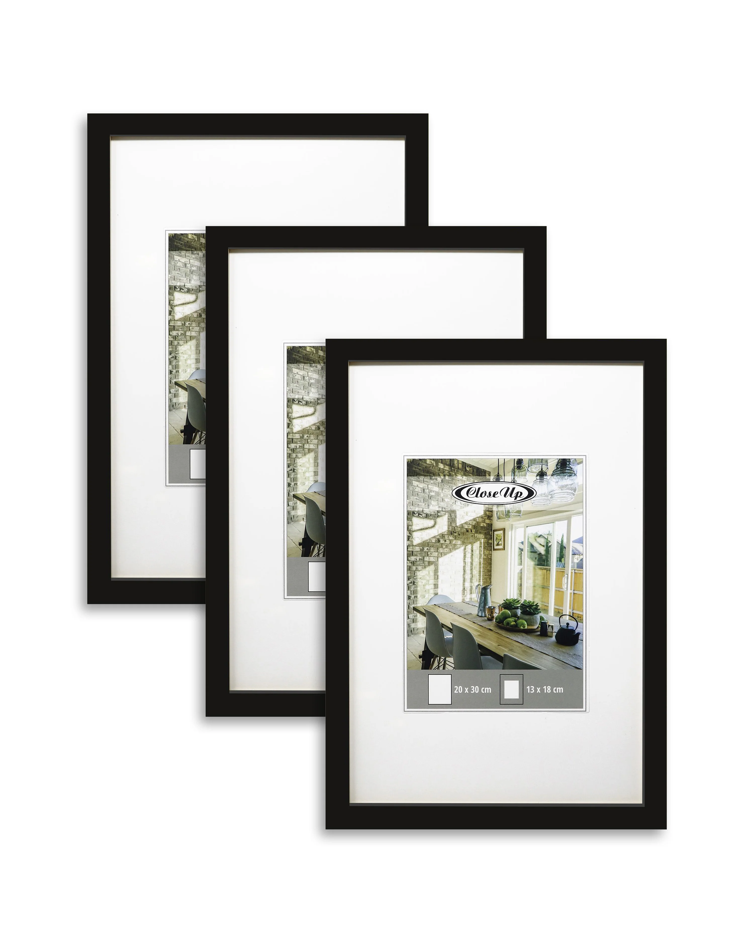 Posterrahmen, Bilderrahmen 20 x 30 cm schwarz 3er Set