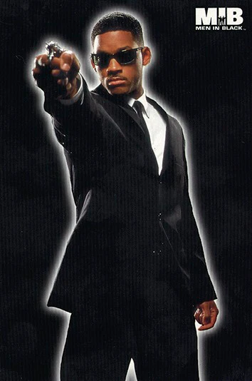 Postkarte Men in Black