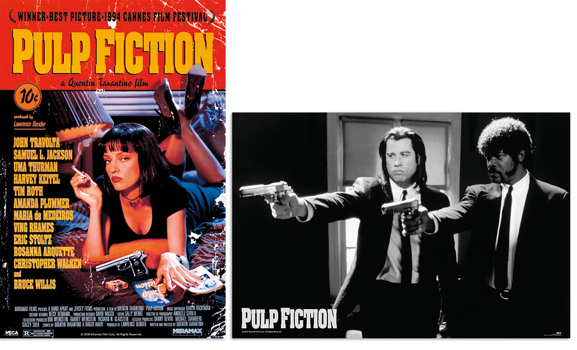 Pulp Fiction Poster 2er-Set Hauptplakat & Guns