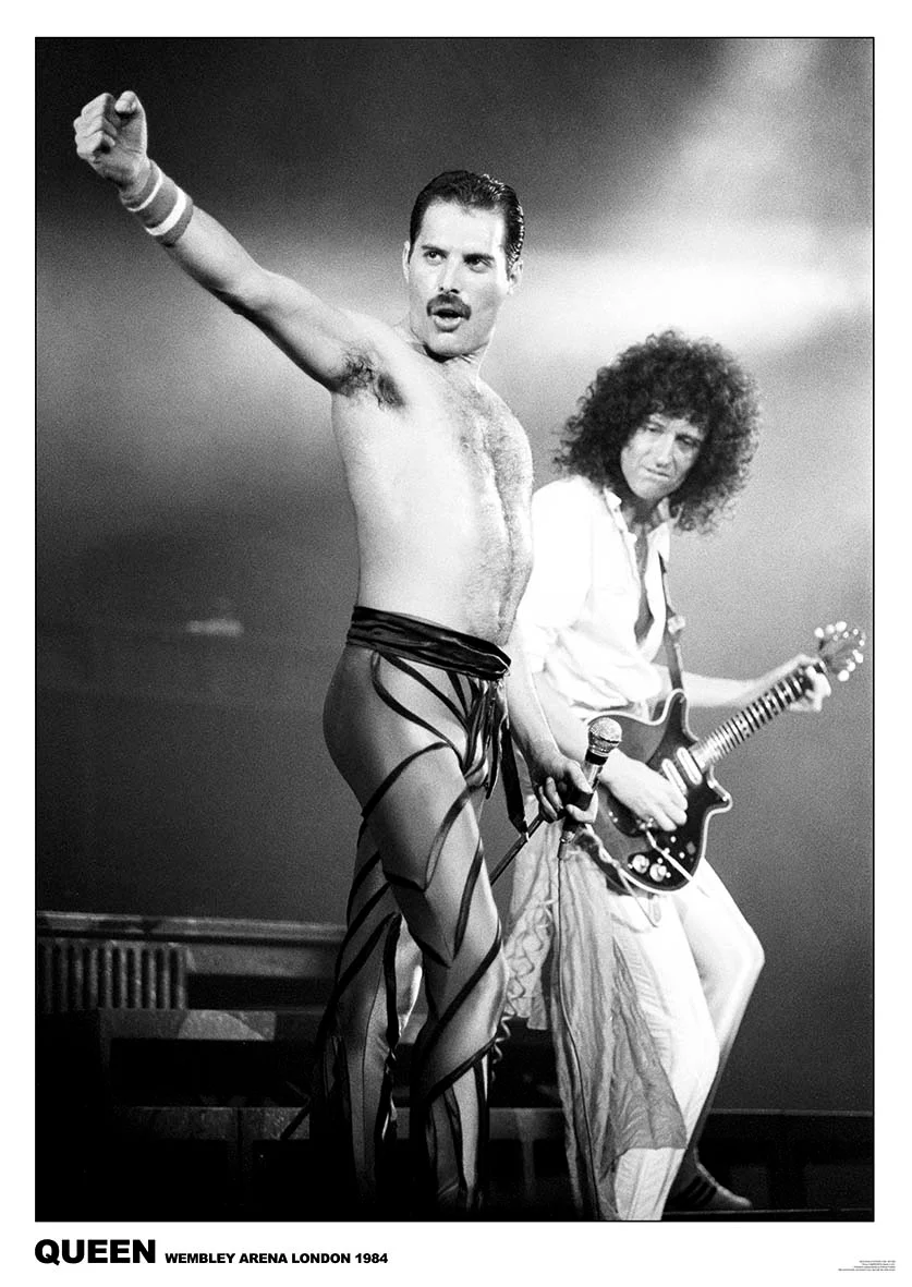 Queen Poster Wembley 1984 Freddie Mercury & Brian May