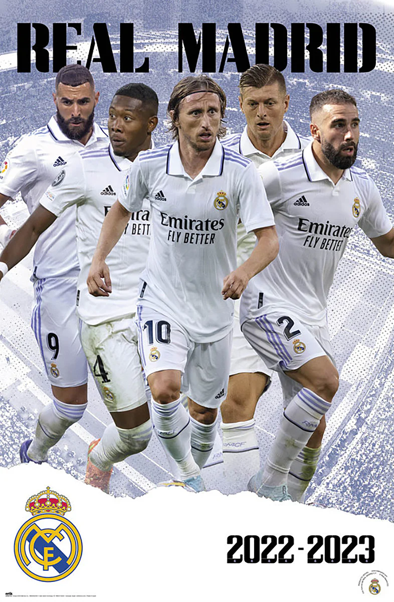 Real Madrid Poster Mannschaft Saison 2022/23