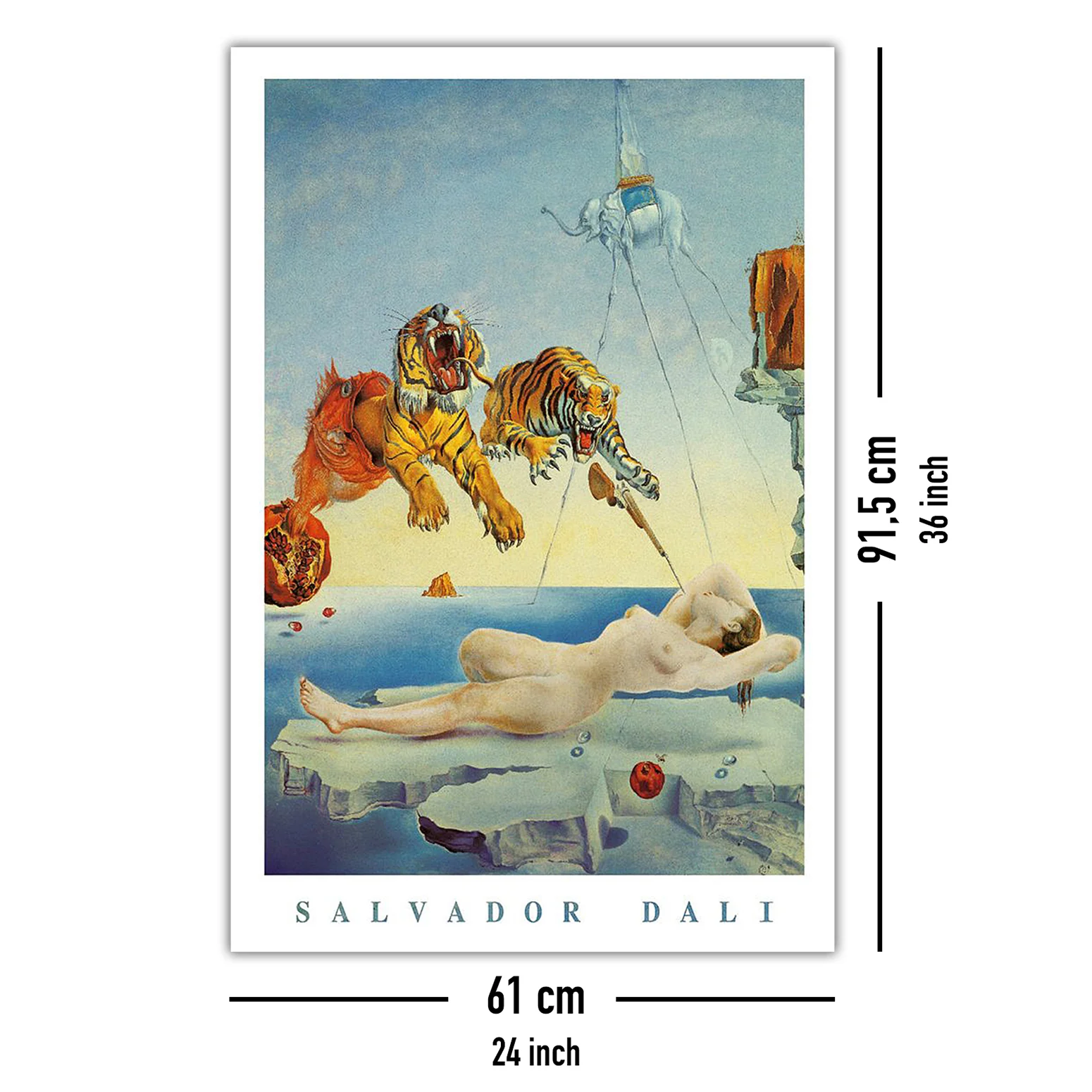 Salvador Dali Poster Dream Caused By A Bee Flight.. - Image 10