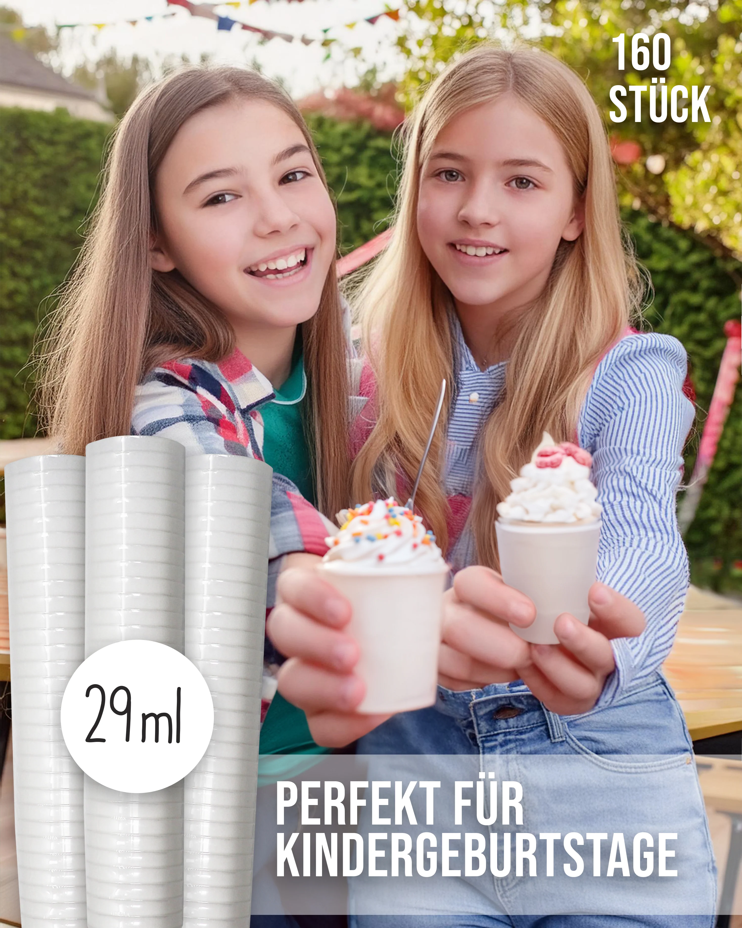 Schnapsglas Shotglas Set aus PP 160 Stück Weiß - Image 3