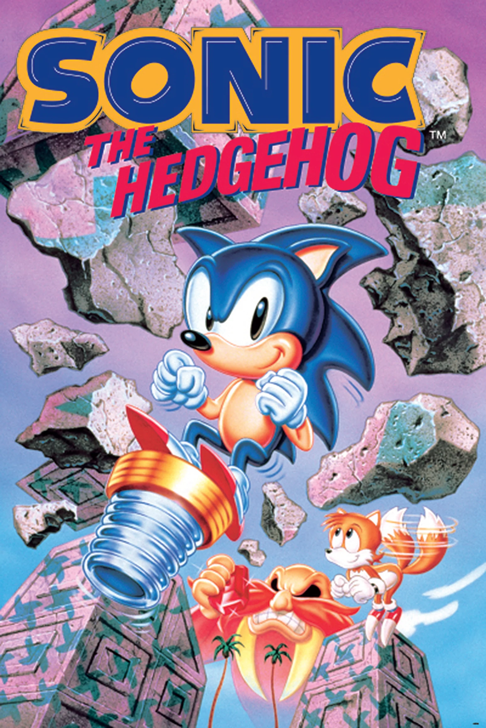 Sonic the Hedgehog Poster Break Through Rocks
