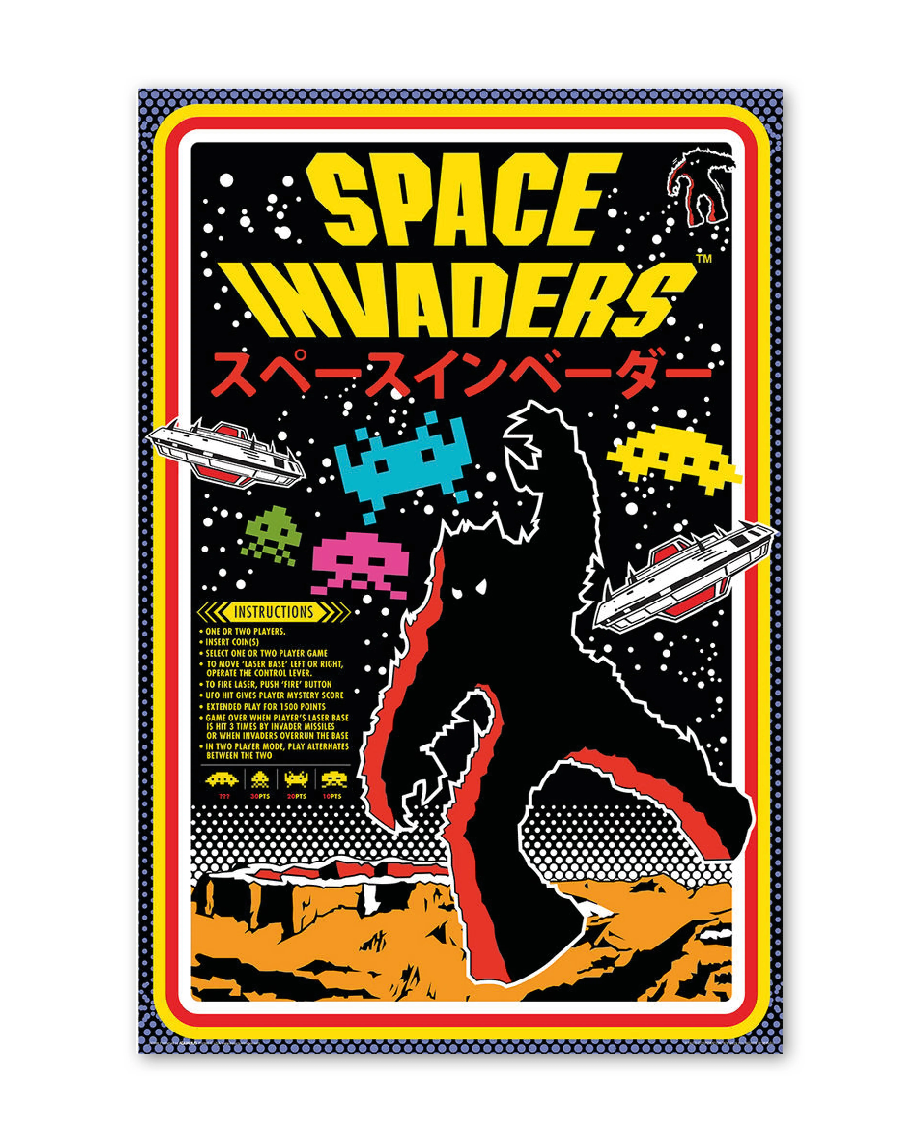 Space Invaders Poster Asian