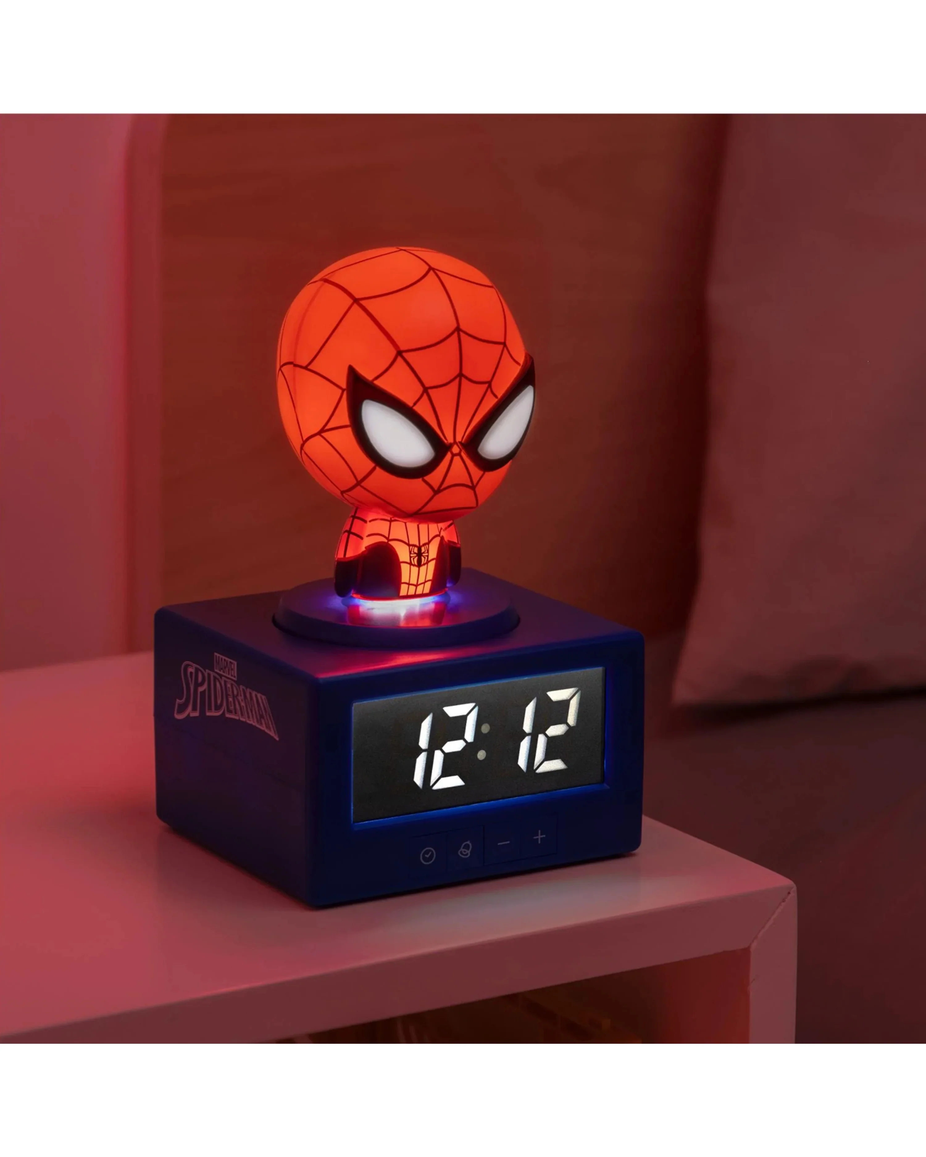 Spider-Man Wecker - LED Alarm Clock - mit Nachtlicht - Höhe ca. 15 cm
