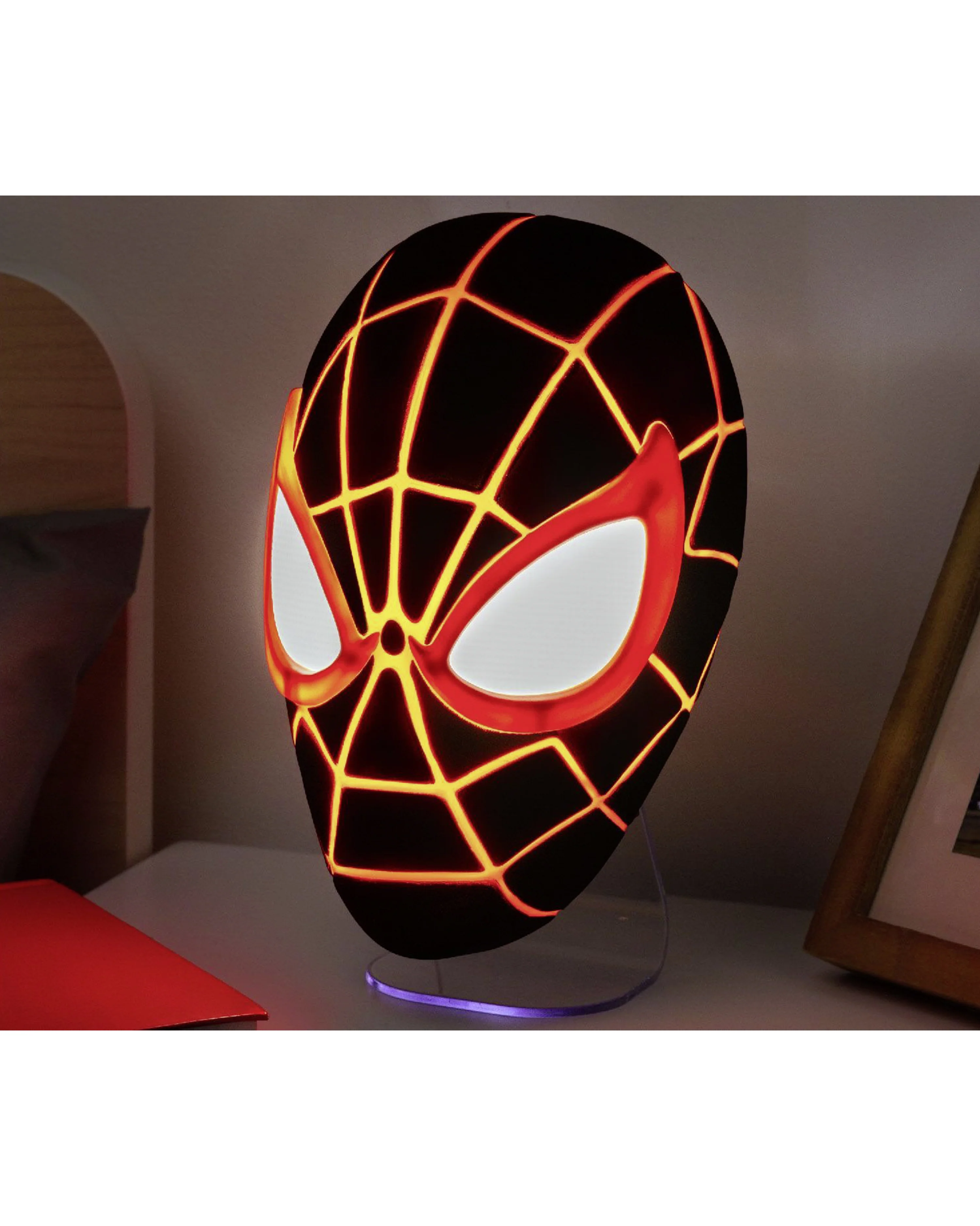 Spider-Man LED Dekolampe - Maskenleuchte - Miles Morales - Höhe ca. 22 cm