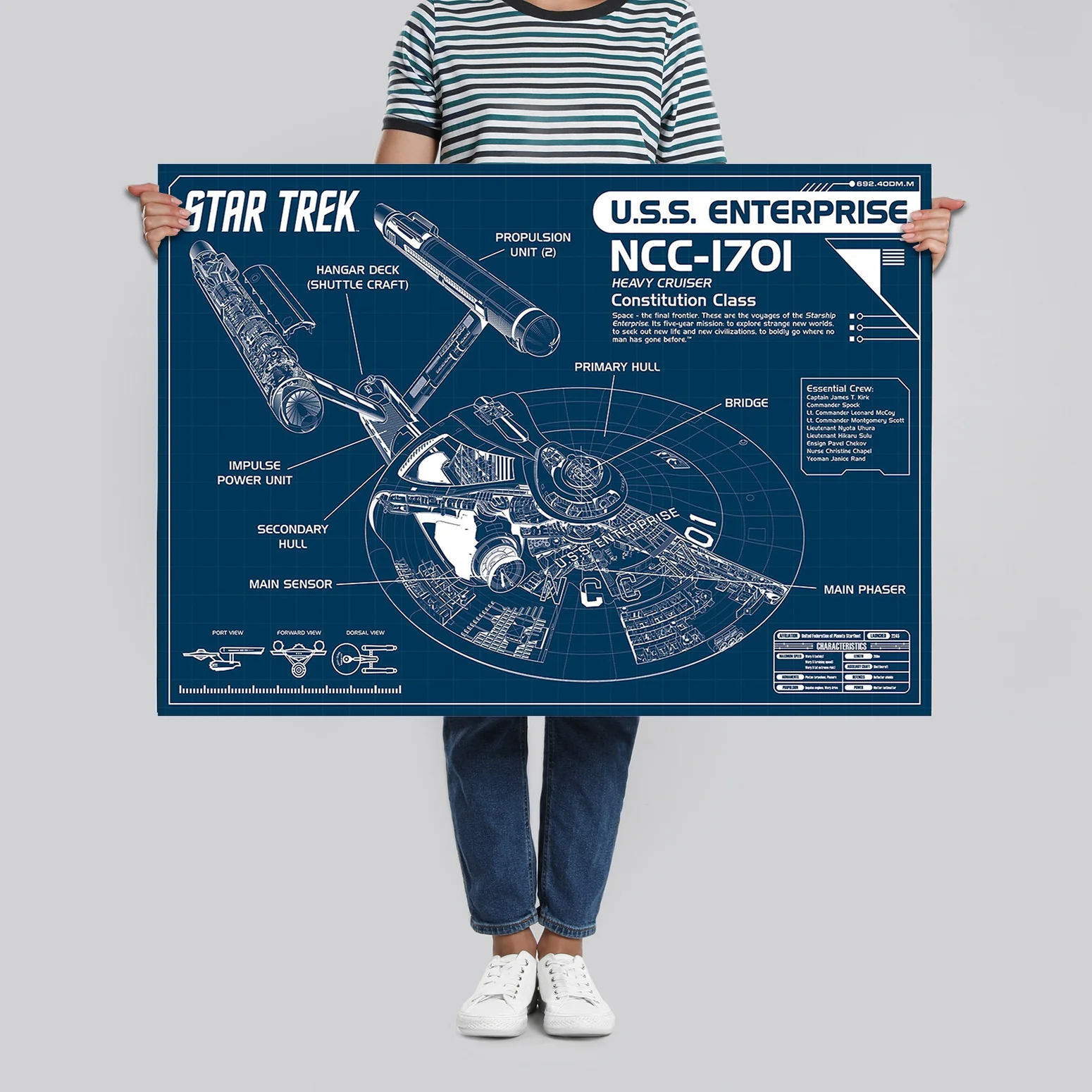Star Trek Poster NCC-1701 Blueprint - Image 4