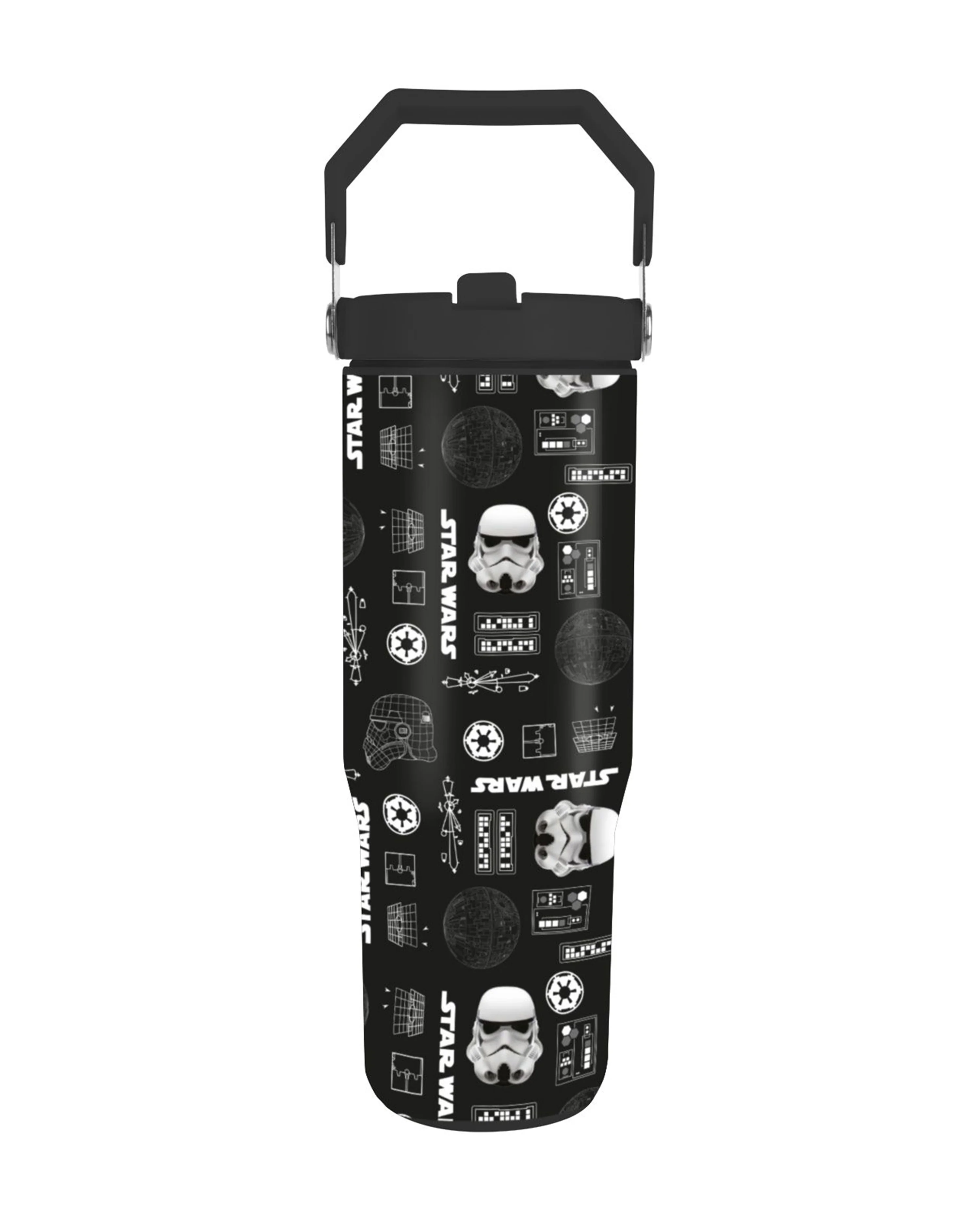 Star Wars 30 oz Tumbler mit Griff & Flip-Strohhalm 0,85l
