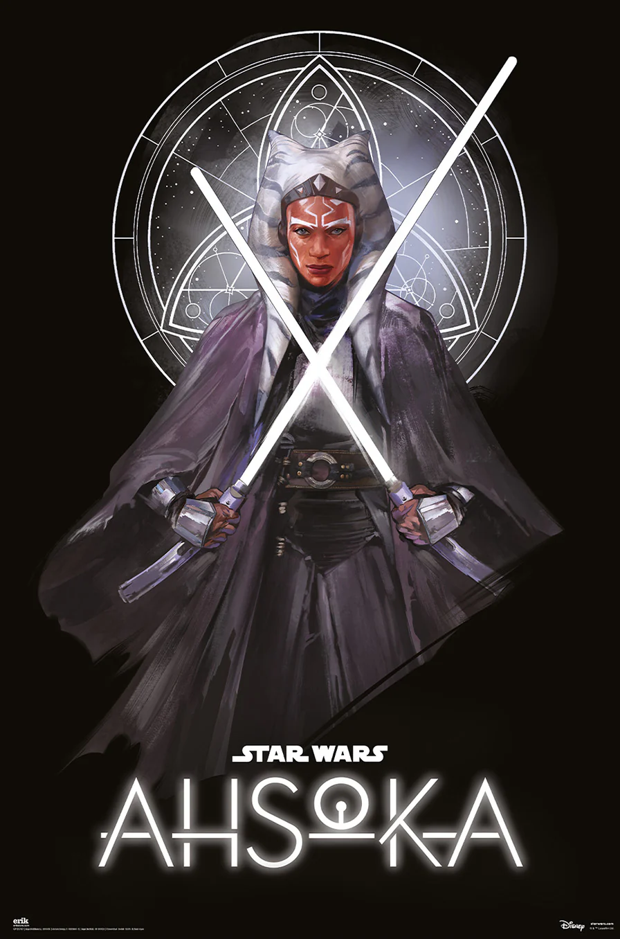 Star Wars Ahsoka Poster Ahsoka Tano mit Lichtschwerter