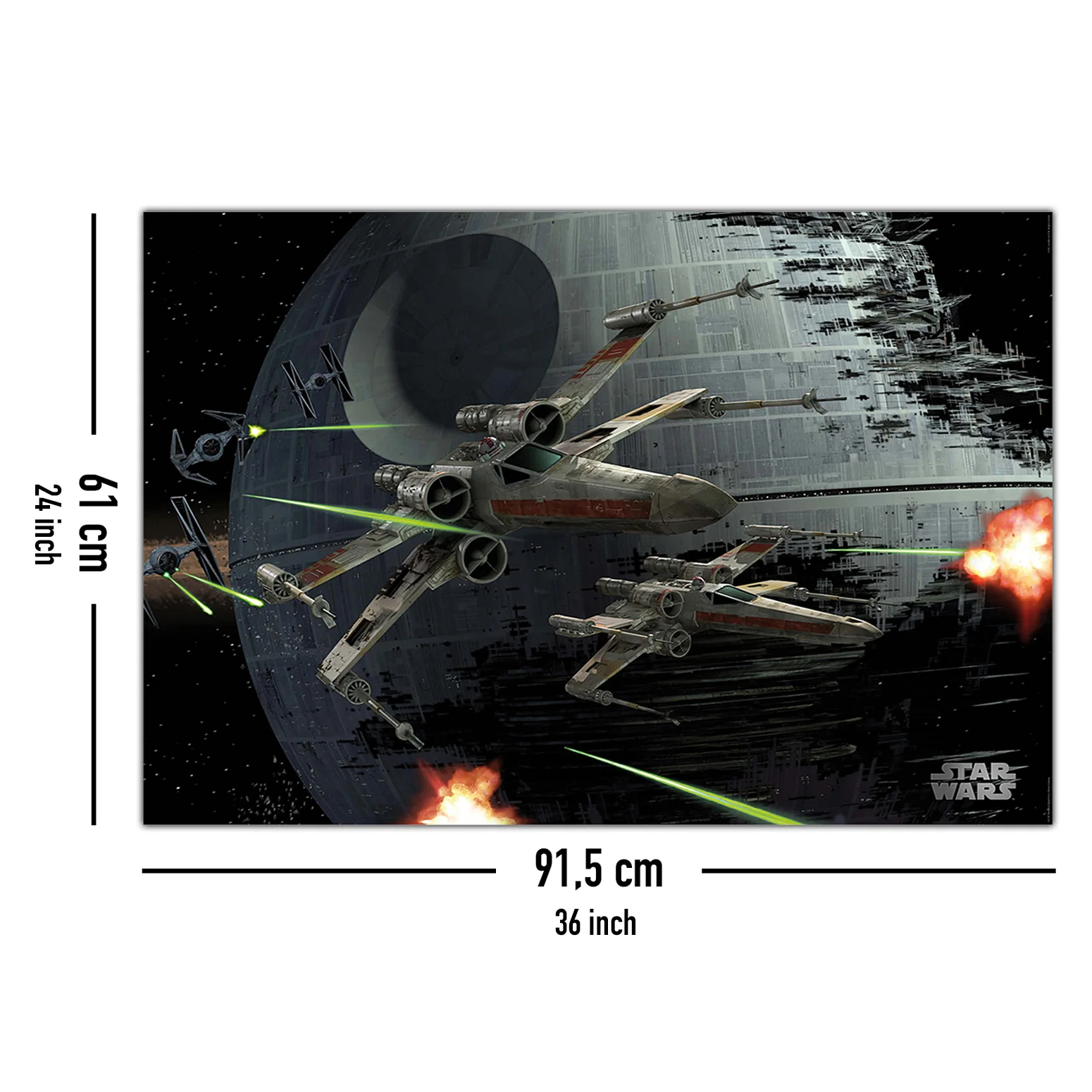 Star Wars Poster X-Wings Space Battle - Image 10