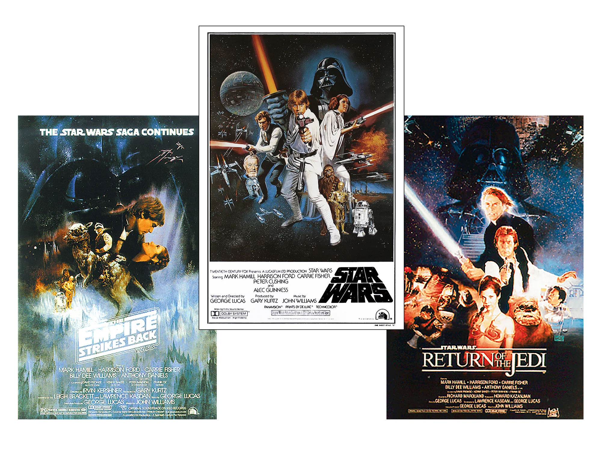Star Wars Posterset Filmplakat Episode 4 - 6 US Size