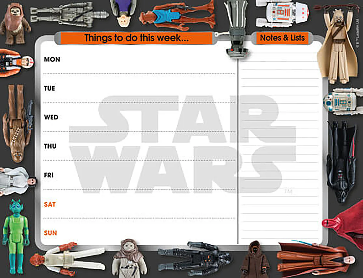 Star Wars Wochenplaner Schreibtisch Notizblock