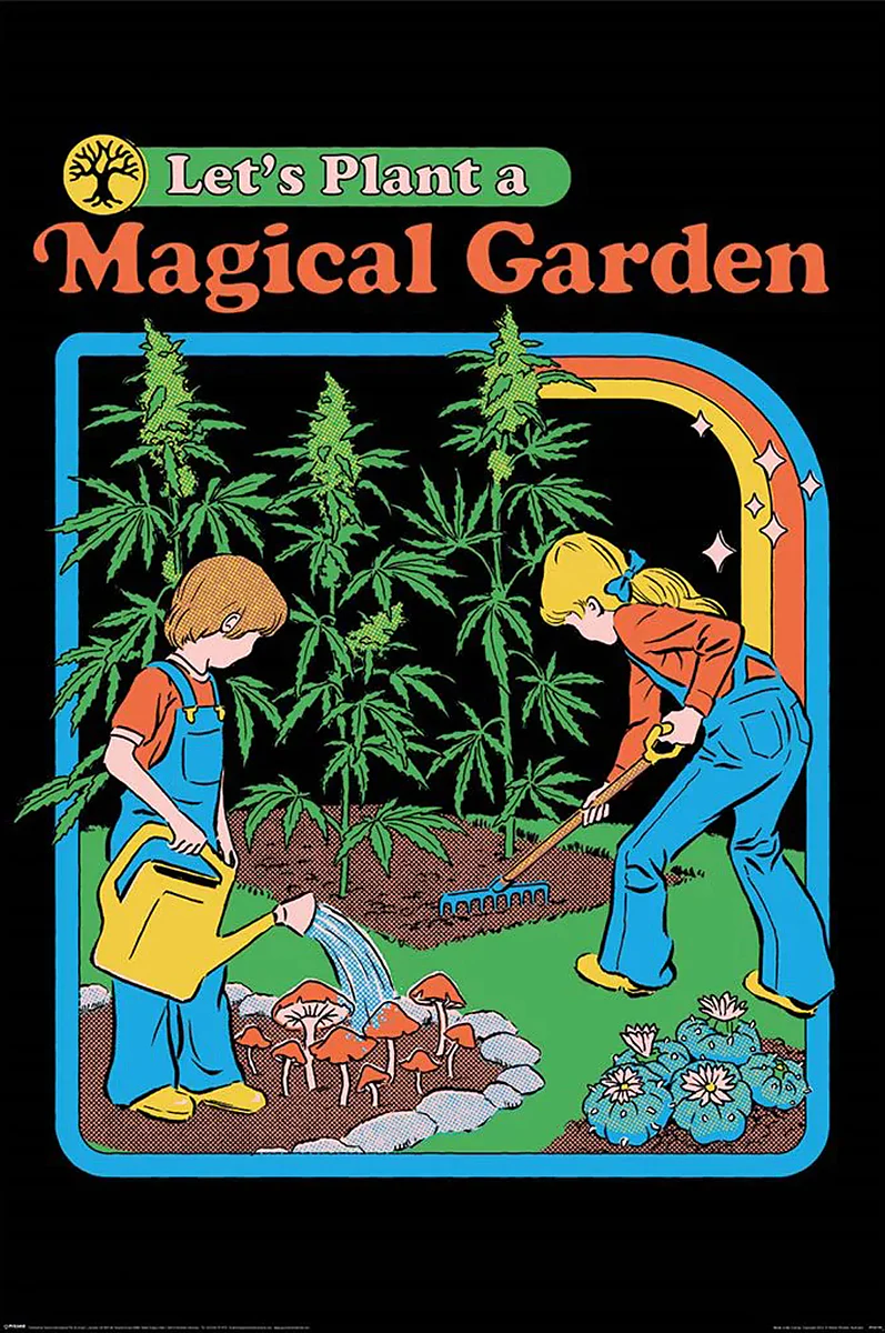Steven Rhodes Poster Let's Plant A Magical Garden