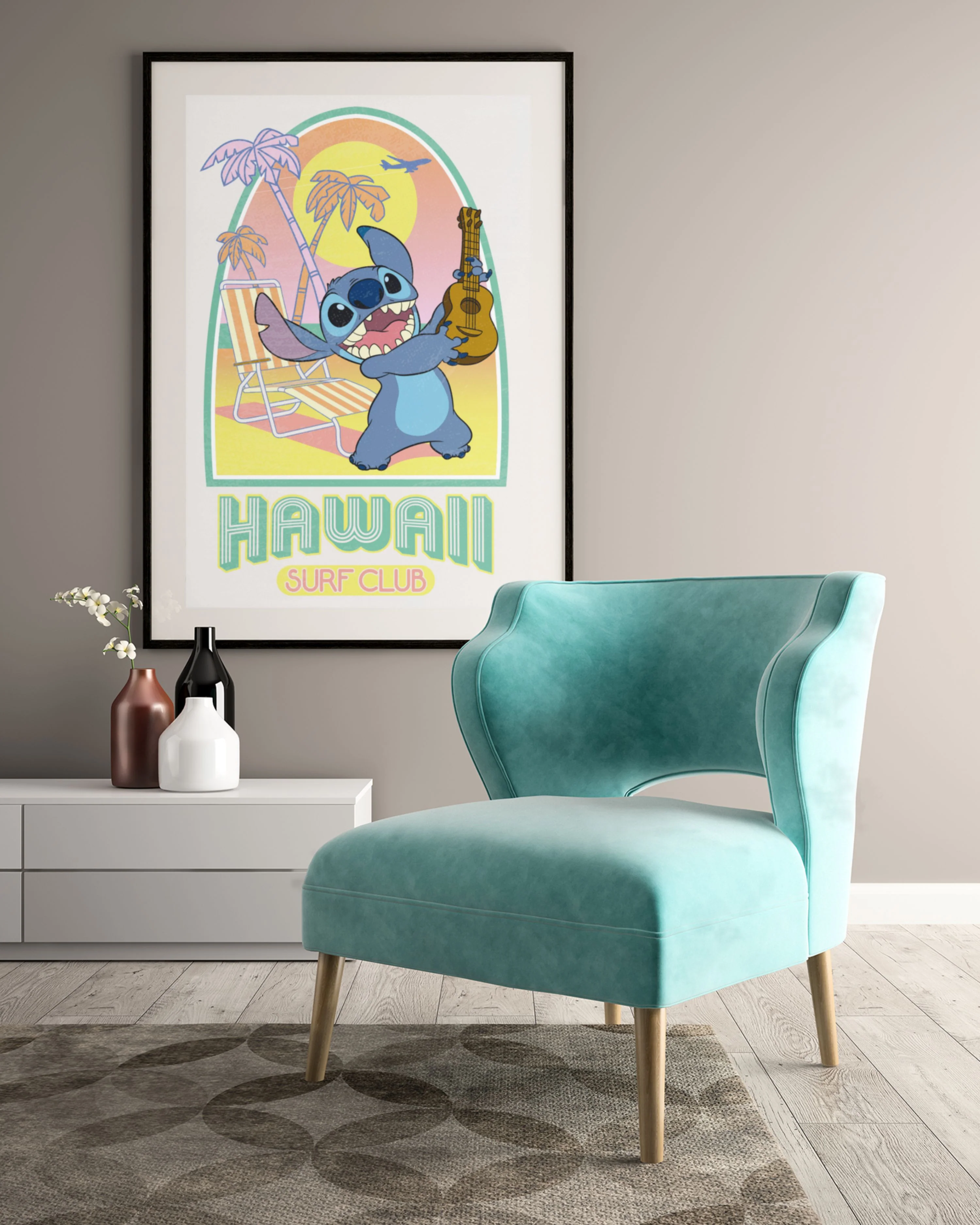 Stitch Poster Disney Hawaii Surf Club - Image 5