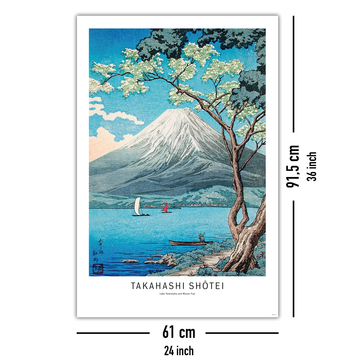 Takahashi Shotei Poster Lake Yamanaka and Mount Fuji - Image 10