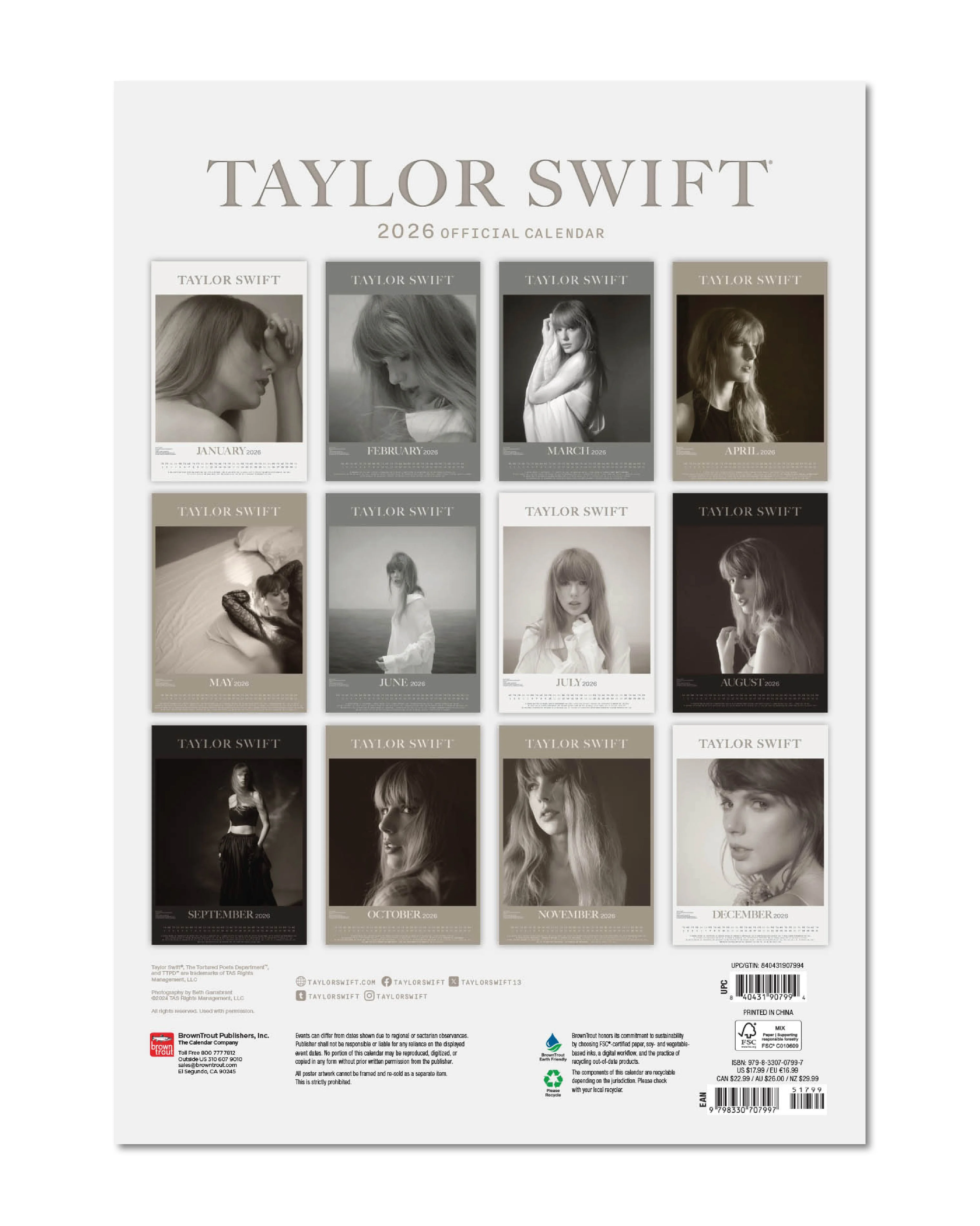 Taylor Swift Kalender 2026 DIN A3 - Image 3