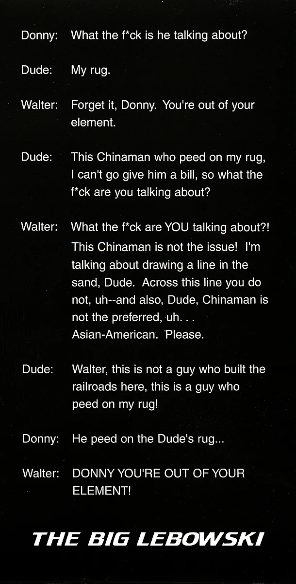 The Big Lebowski Poster Zitate - Image 4