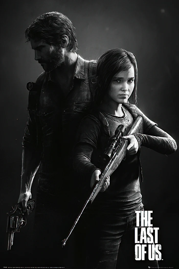 The Last Of Us Poster Schwarzweiss Porträt - Image 6