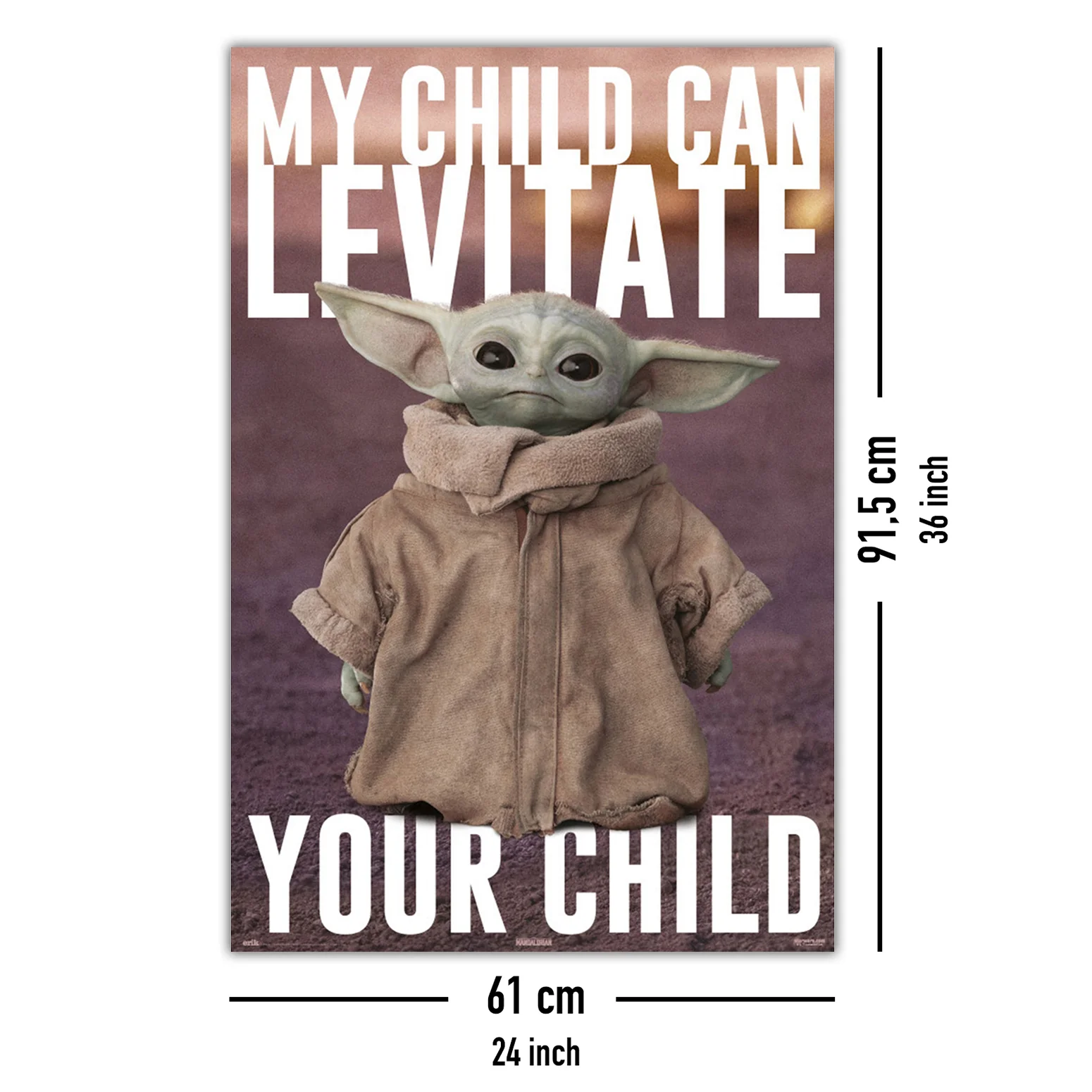 The Mandalorian Poster Yoda Baby Yoda, Grogu - Image 5