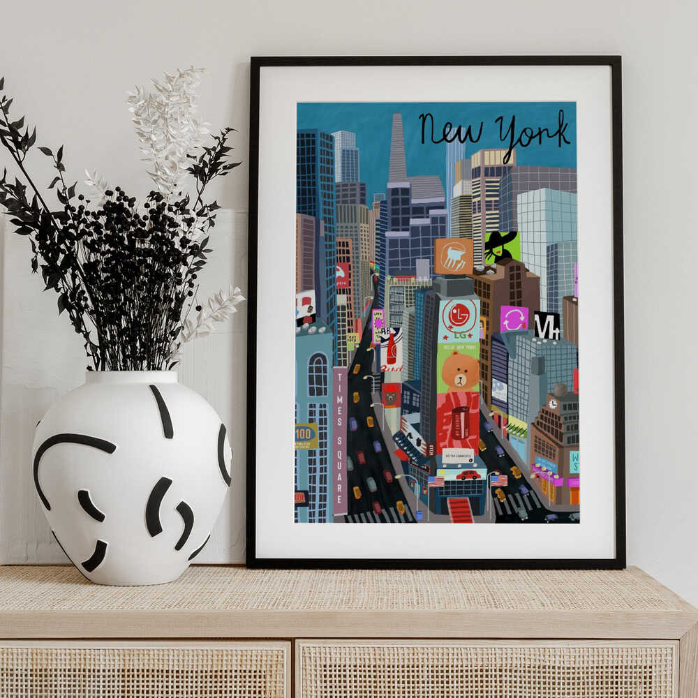 Times Square, New York Illustration by Artist Carla Daly - Image 2