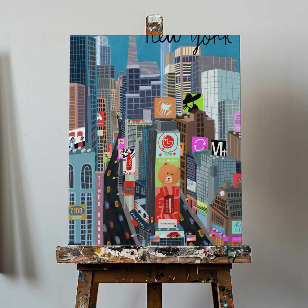 Times Square, New York Illustration by Artist Carla Daly - Image 4