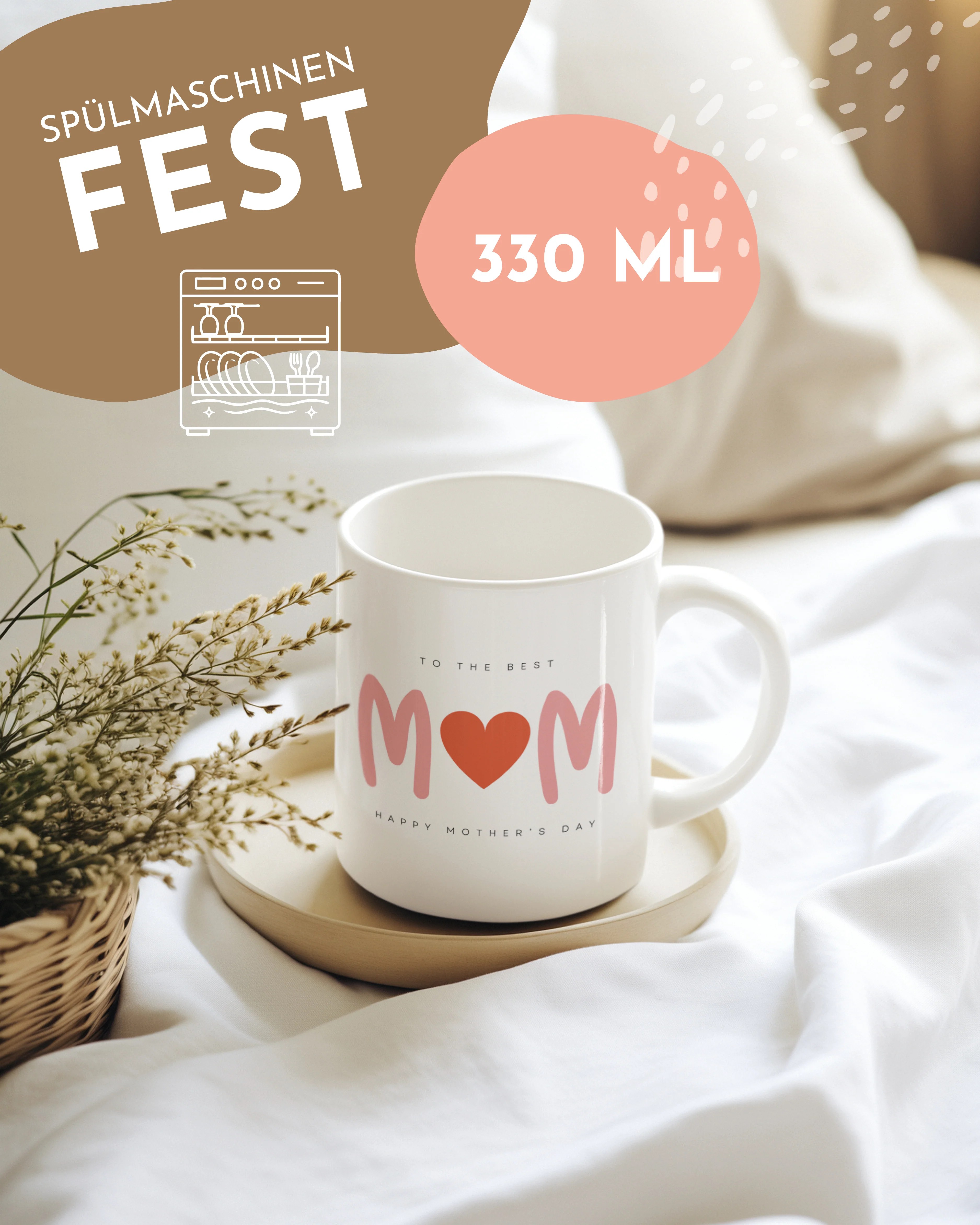To the best Mom - Happy Mothers Day Tasse - Geschenk Tasse zum Muttertag 330 ml - Image 4