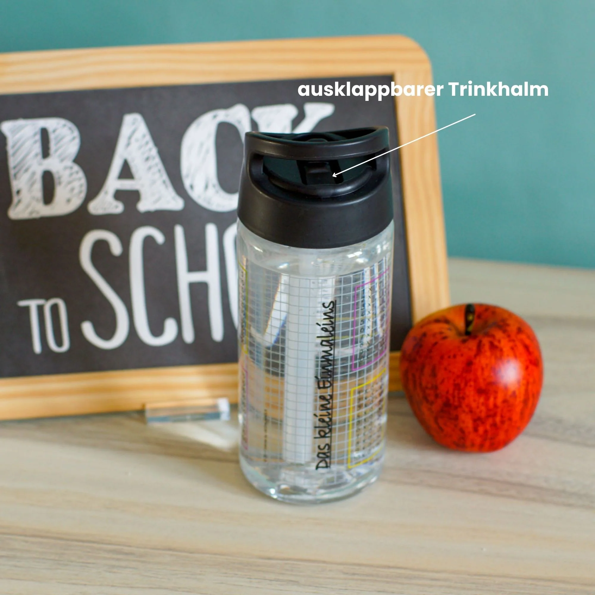 Trinkflasche Kleines 1 x 1 mit Trinkhalm - Image 2