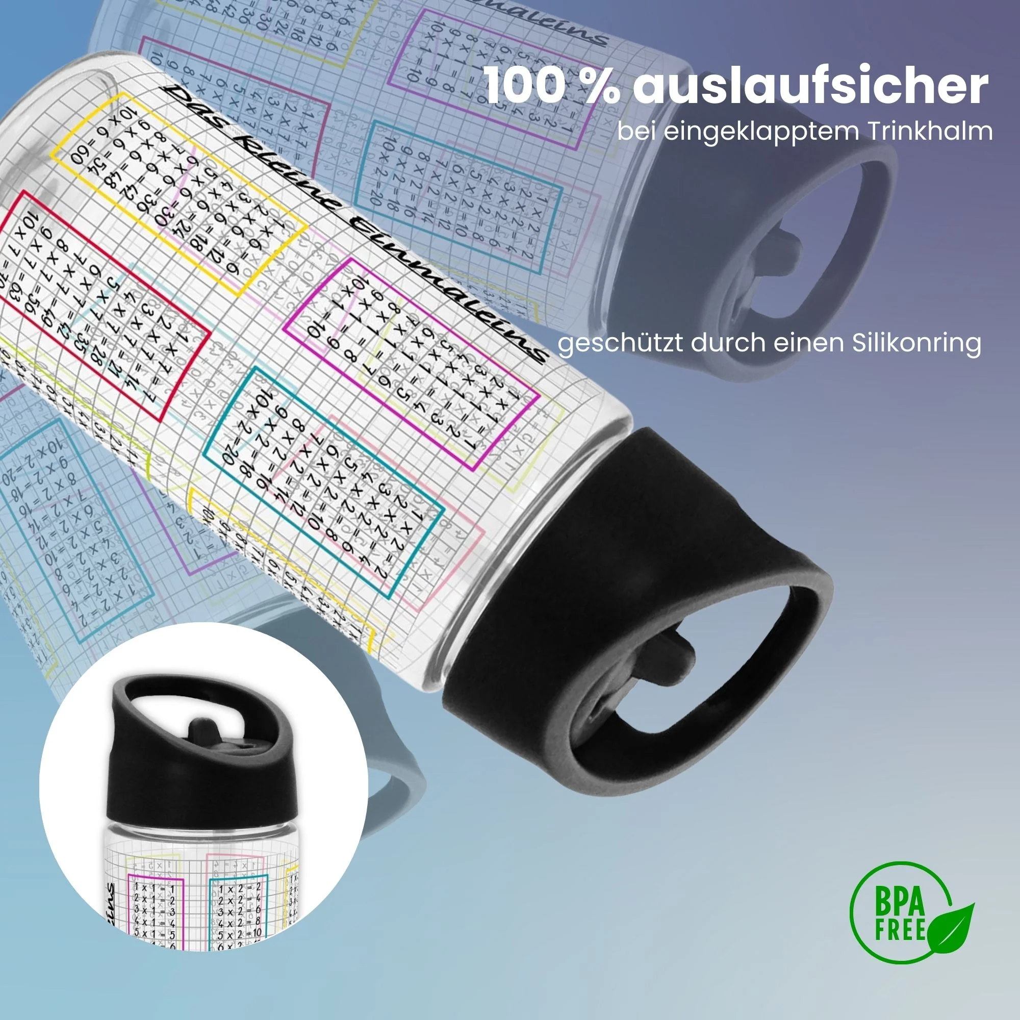 Trinkflasche Kleines 1 x 1 mit Trinkhalm - Image 6