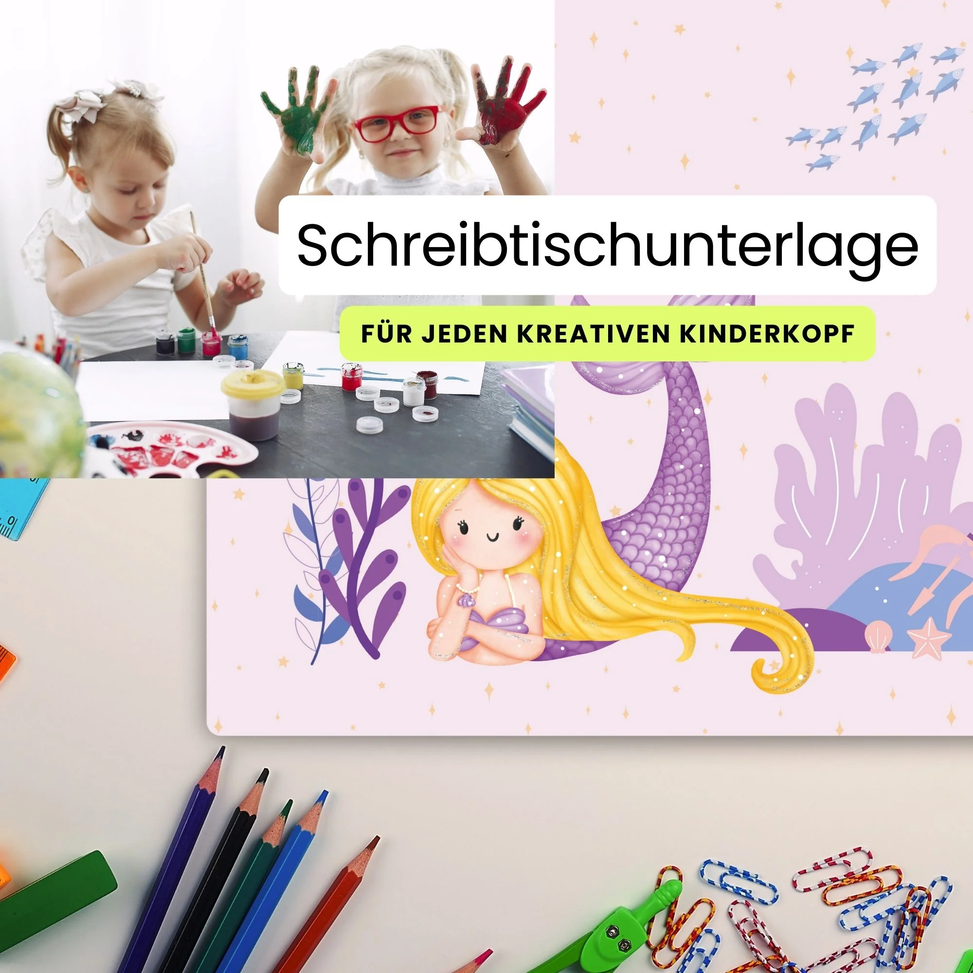 Unterwasser und Meerjungfrau Schreibtischunterlage - Image 5