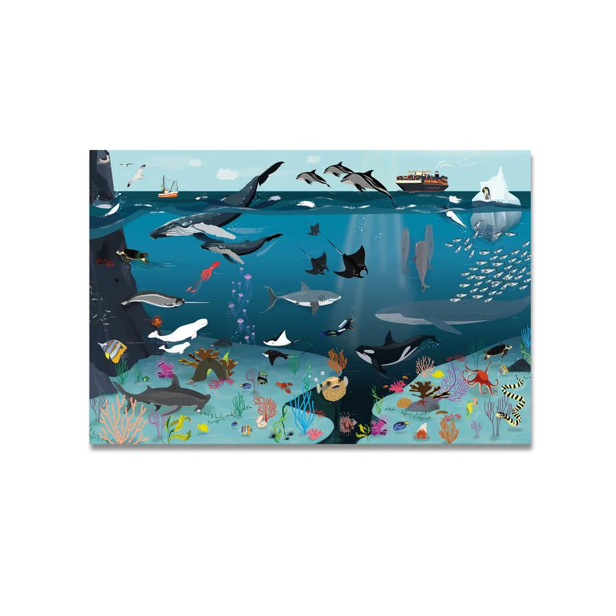 Unterwasserwelt für Kinder 170 gr. matt Papier