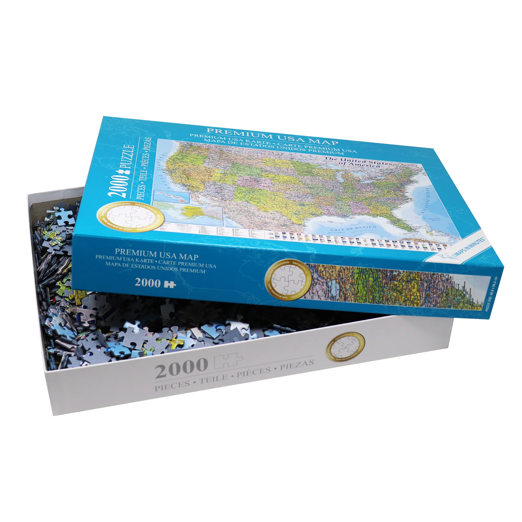 USA Karte Puzzle 2000 Teile MAPS IN MINUTES - Image 4