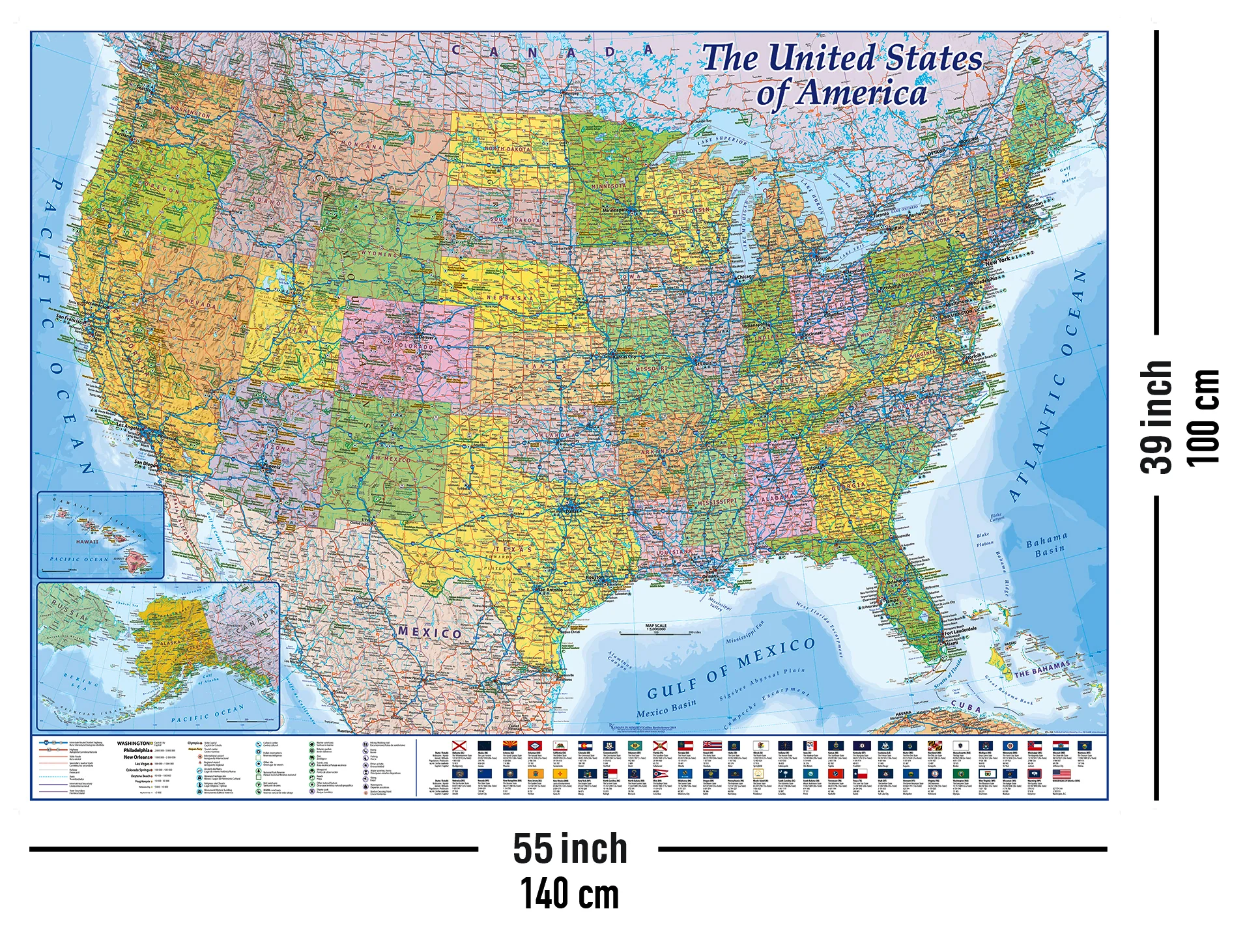 USA XXL Poster - MAPS IN MINUTES - Image 3