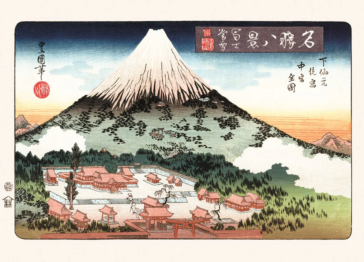 Utagawa Toyokuni II Kunstdruck Evening Snow