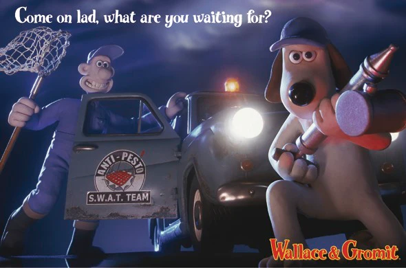 Postkarte Wallace & Gromit the Curse of the Were-Rabbit