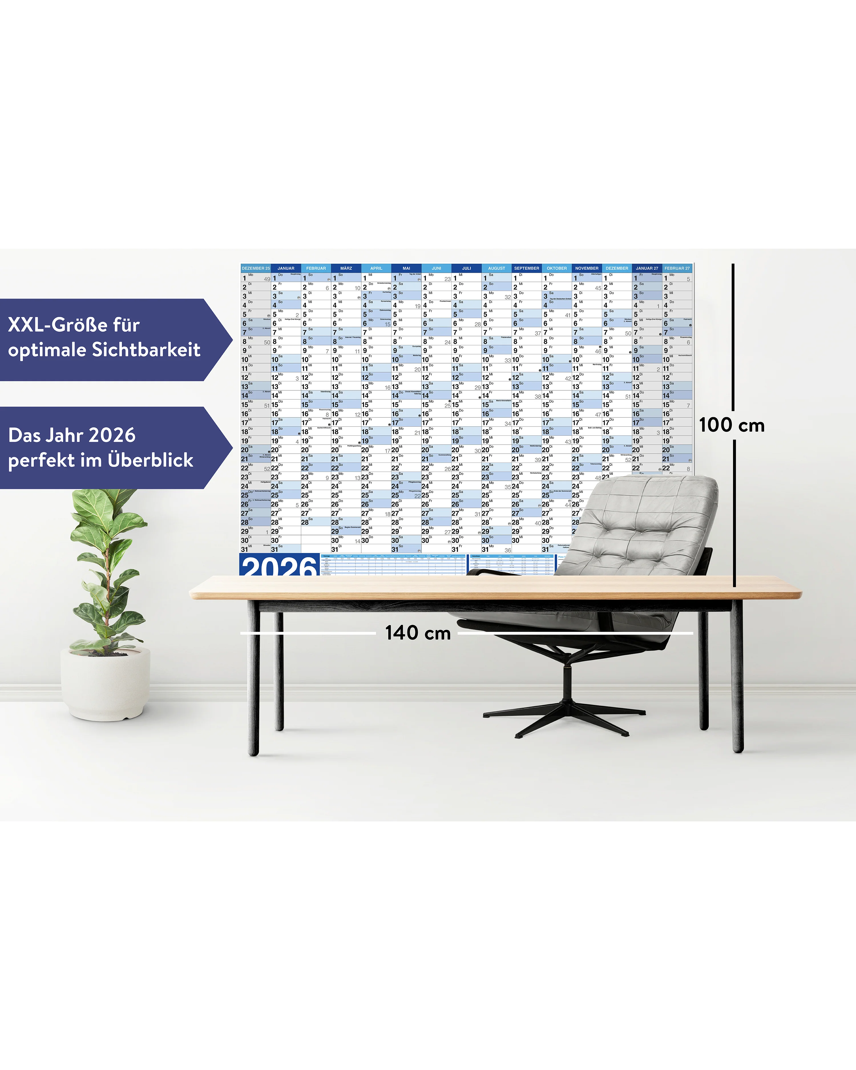Wandkalender XXL Poster 2026 Papier 250 gr. / matt - Image 8