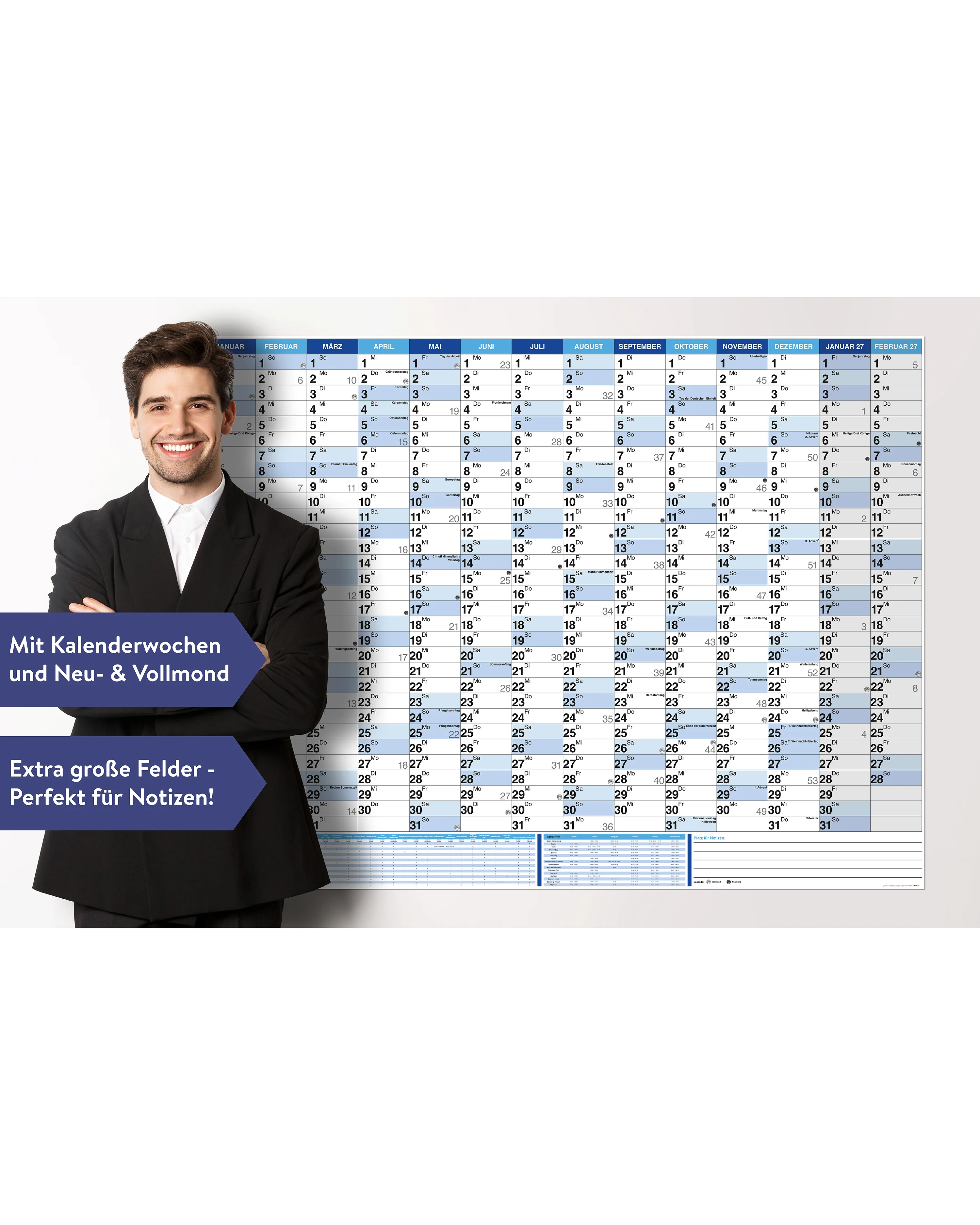 Wandkalender XXL Poster 2026 Papier 250 gr. / matt - Image 9