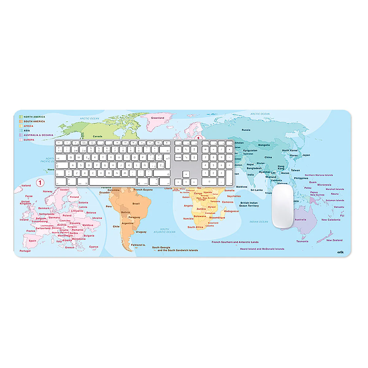 Weltkarte Gaming Mat XL Mouse Pad für Tastatur