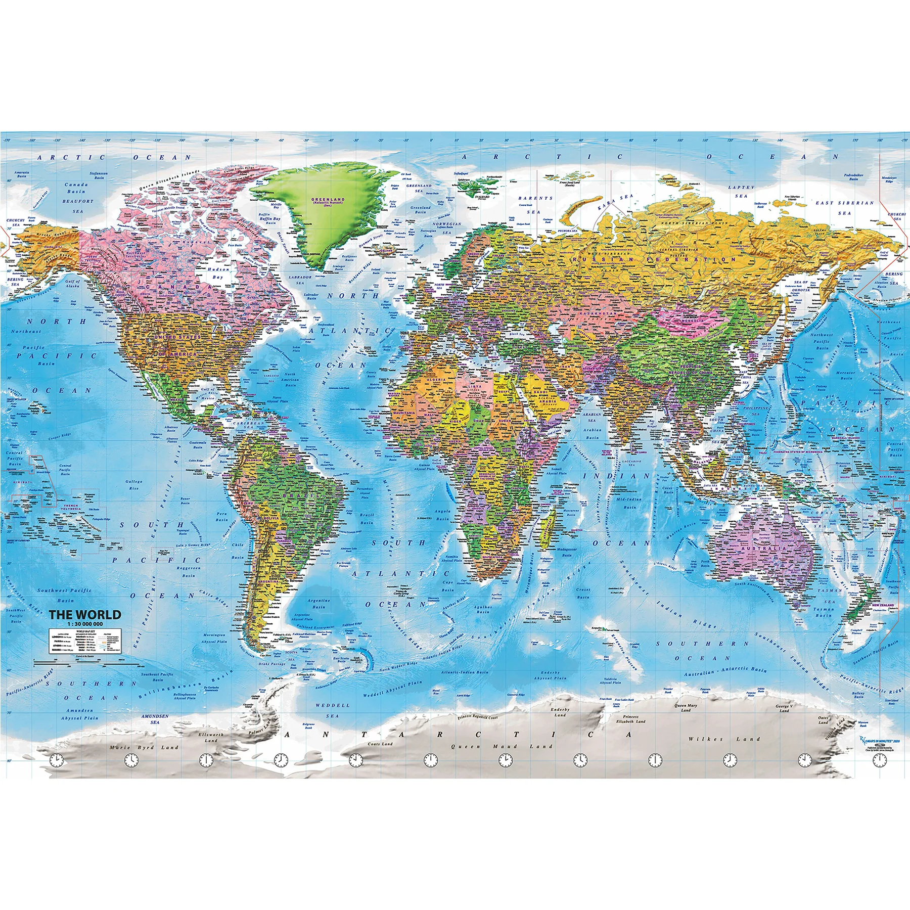 Weltkarte Puzzle 2000 Teile MAPS IN MINUTES - Image 2