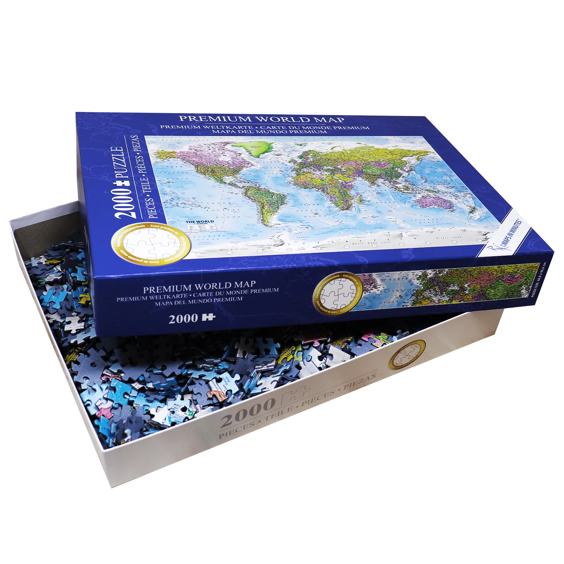 Weltkarte Puzzle 2000 Teile MAPS IN MINUTES - Image 4